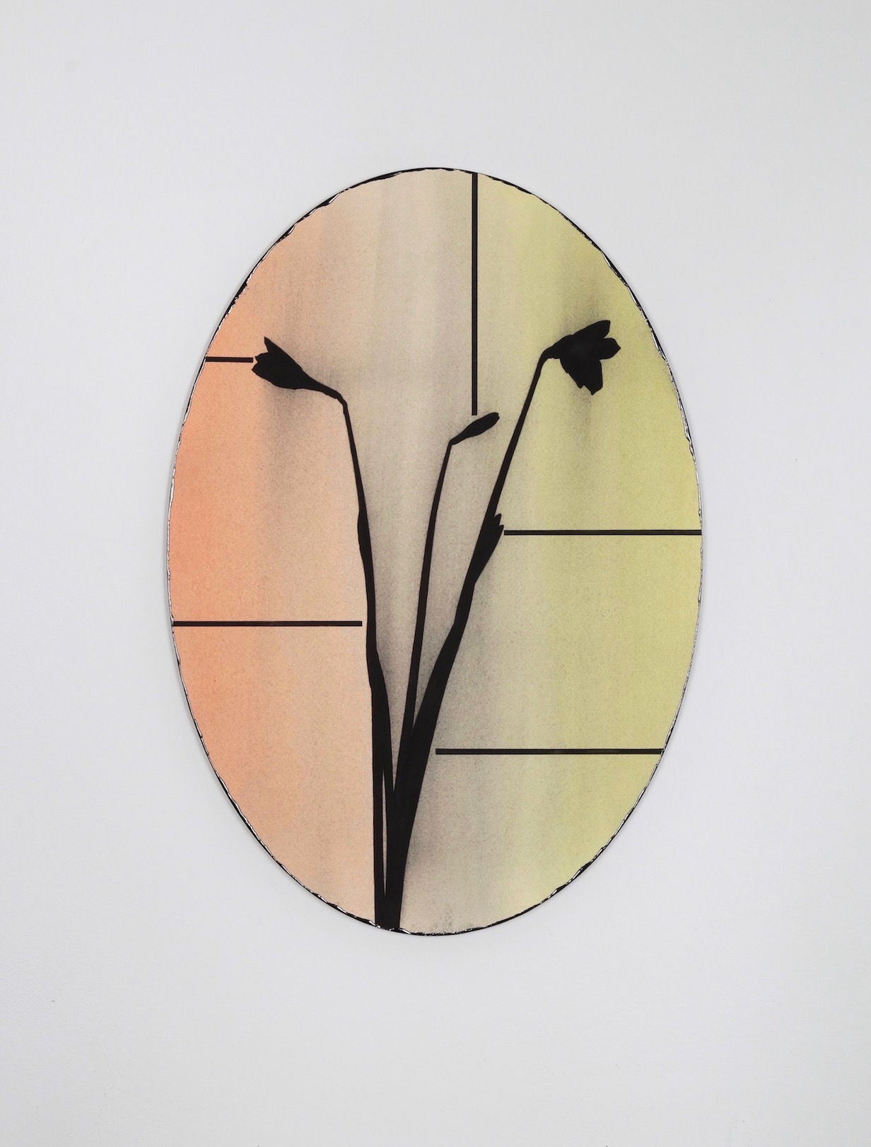 Untitled 2018, acrylic and alkyd on paper/aluminium, 44.5 x 31 cm, collection Ministry of Foreign Affairs