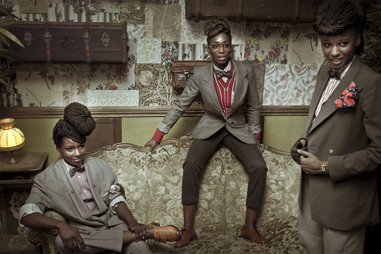 Mariama Lee . Aurélie Lamale . Khady Diallo | Dandy Queen, Paris 2014 | © Blackattitude duo