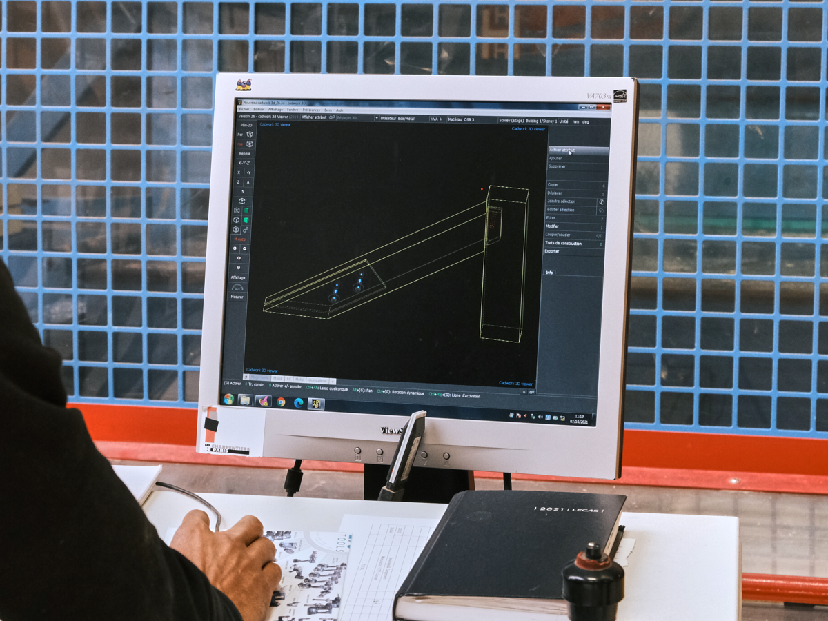 Le modèle 3D arrive à l'atelier. 