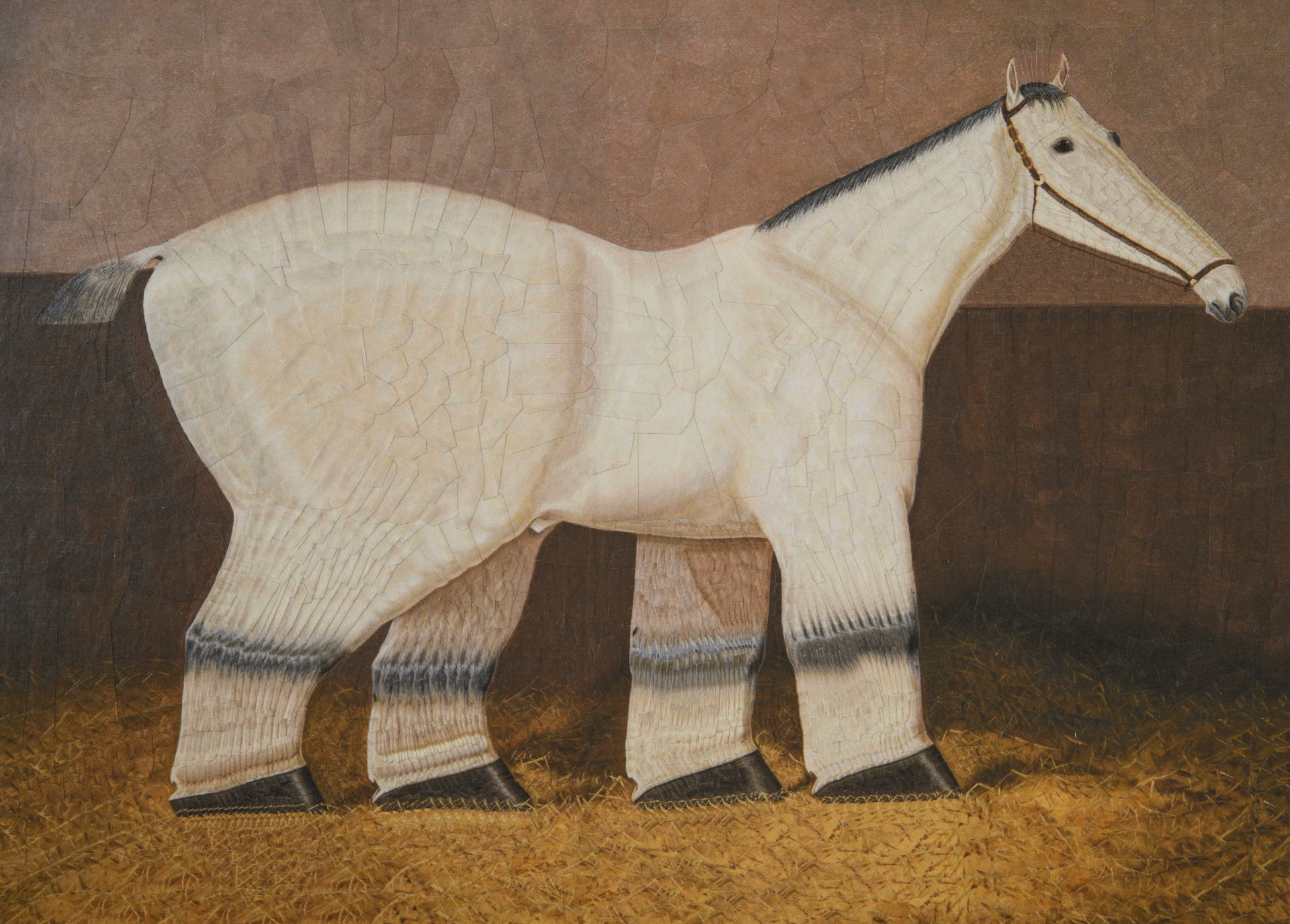 Horse with thick legs, after Albert Clark,  2022, 11.6 x 8.2 inches