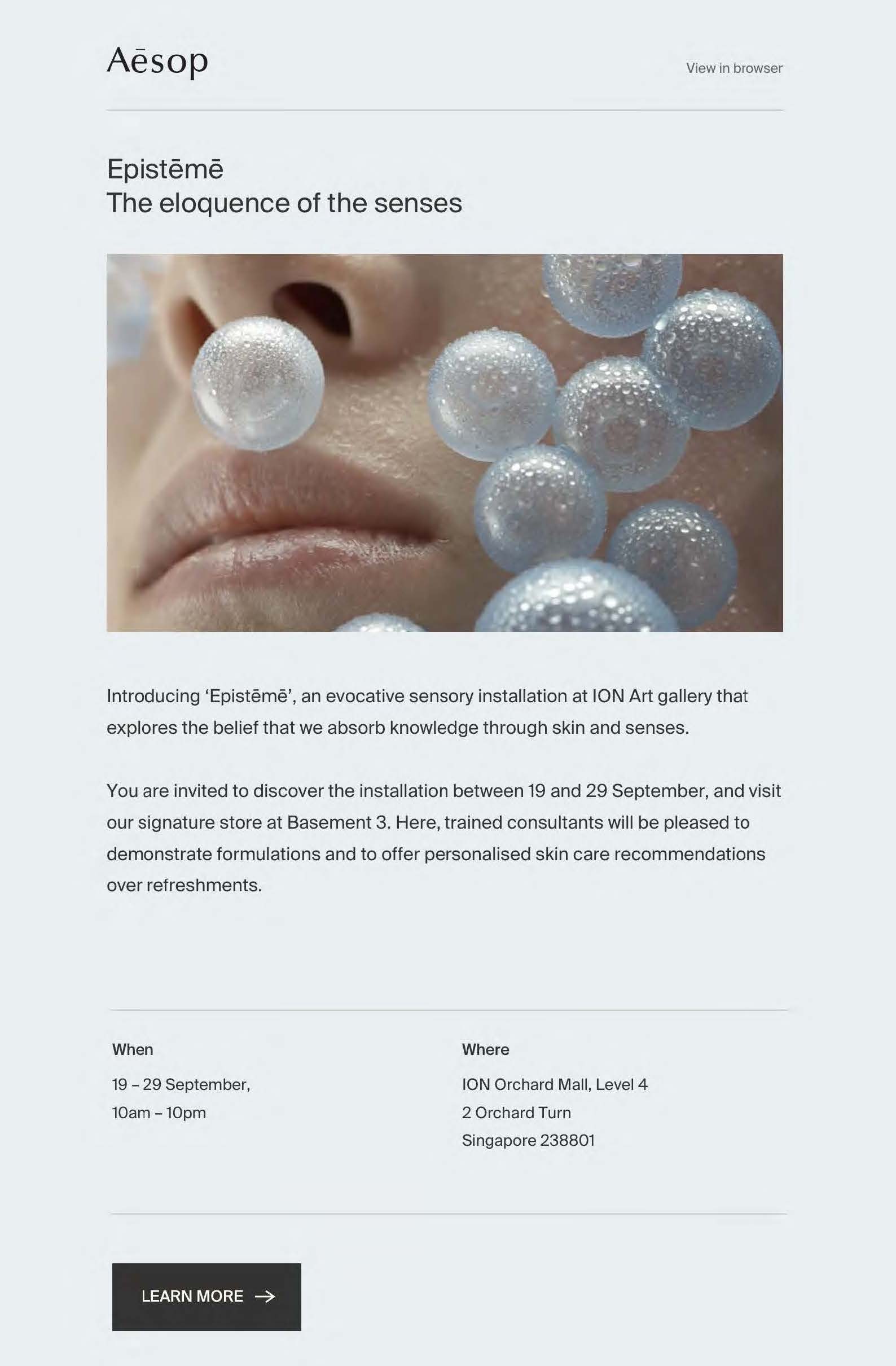 Blue-themed event invitation featuring imagery by Bart Hess.