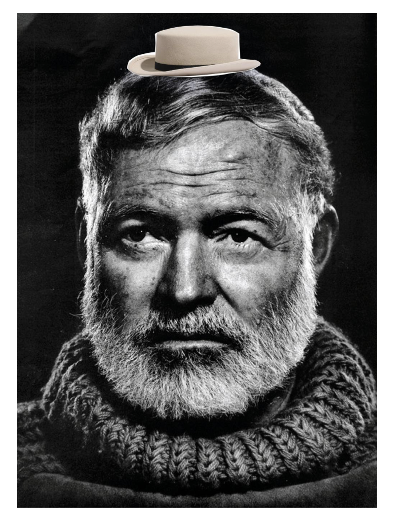 Ernest Hemingway for Gucci, 2020, digital photomontage (for VICE)