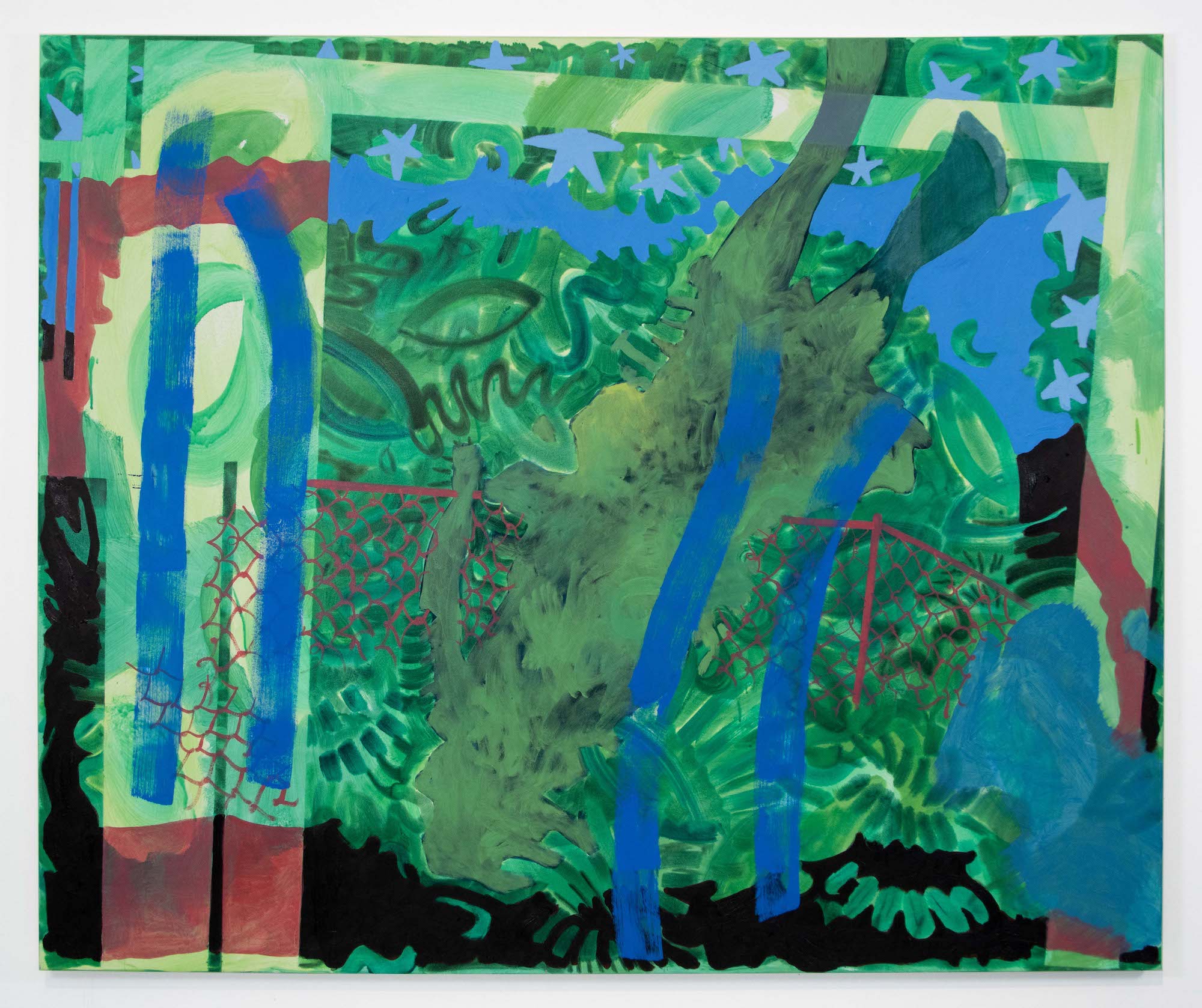 "Sensitive Farmers", 2022, oil on canvas, 60x72 in