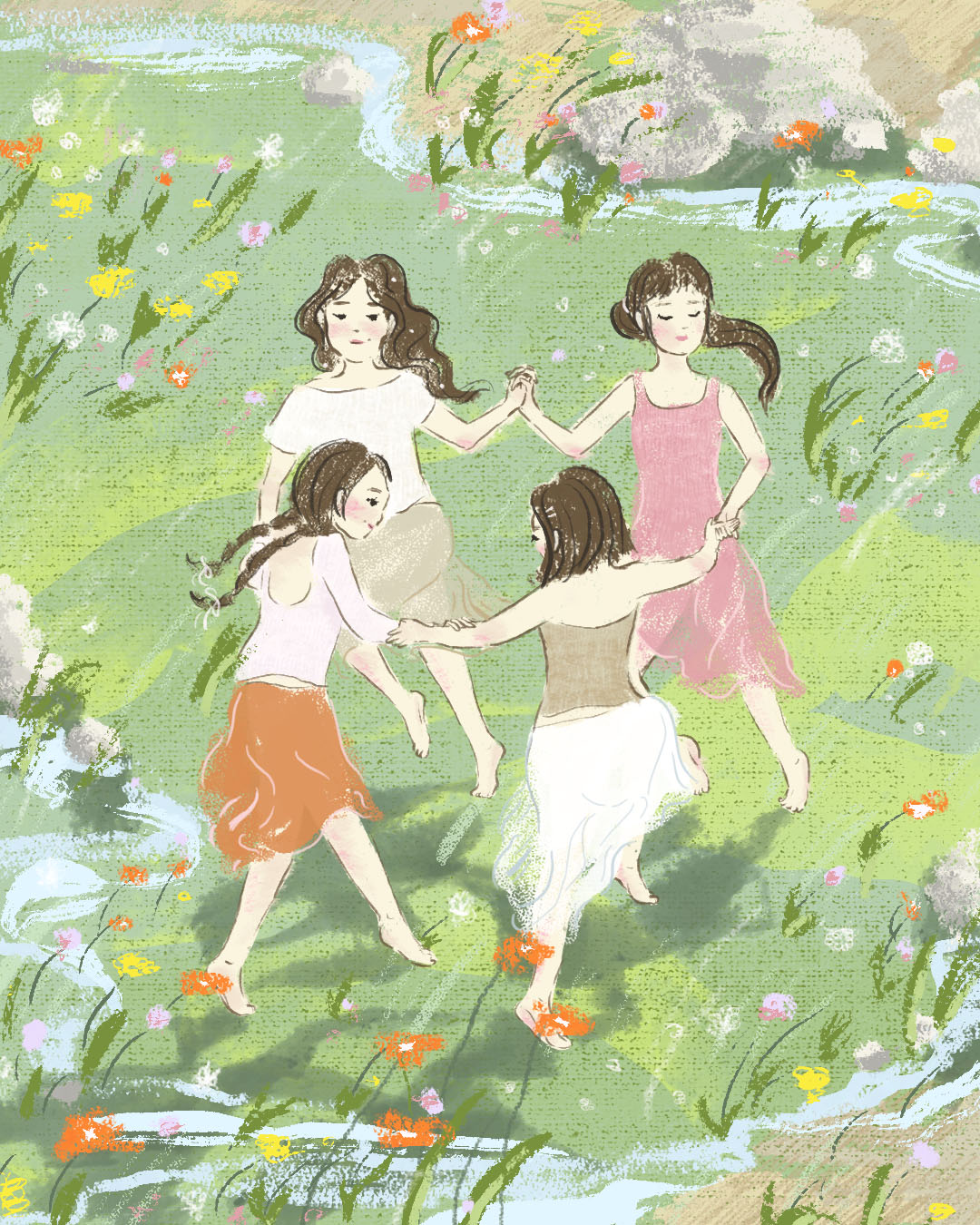 "Friendship Circle," personal work (digital illustration)