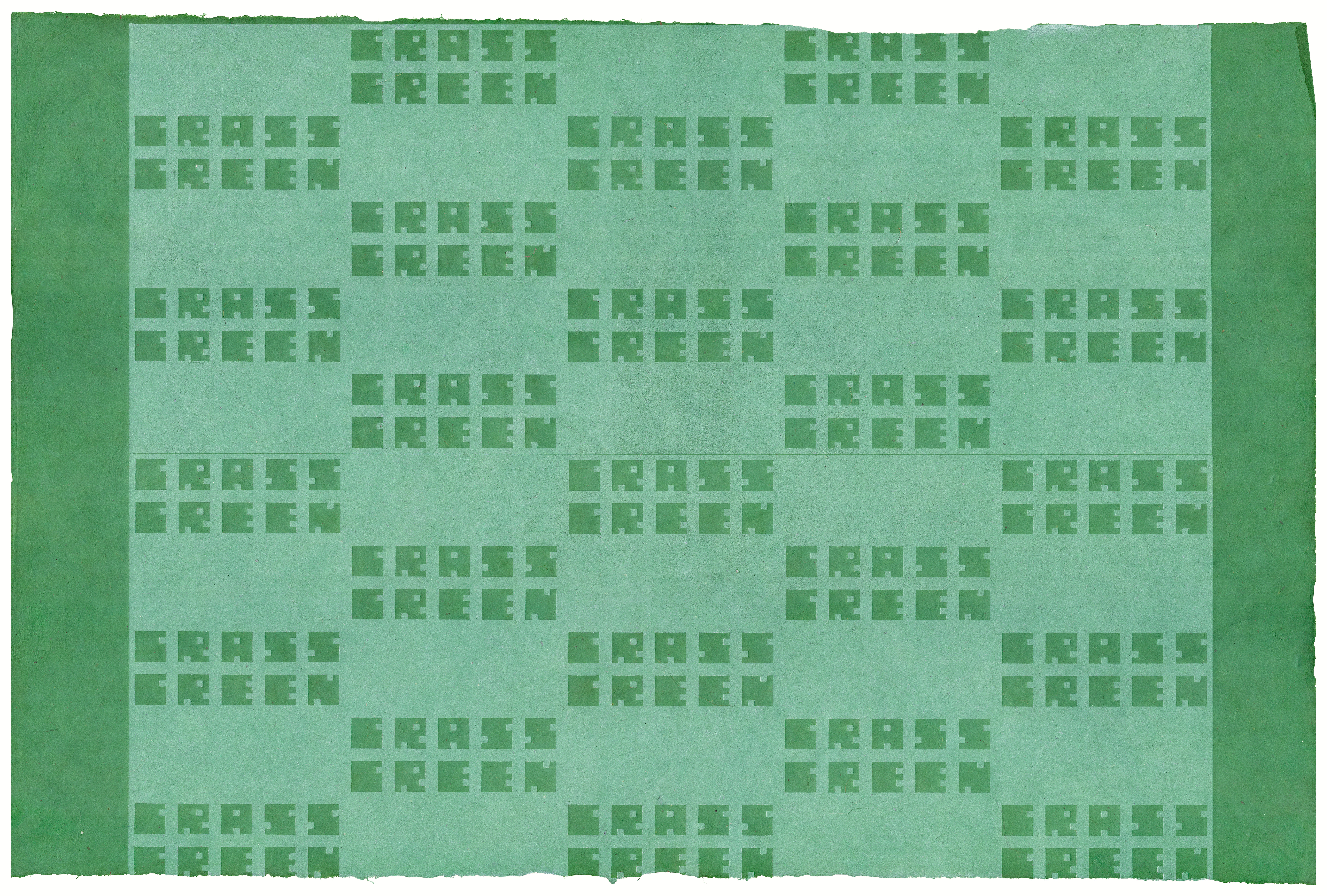 Grass Green, 2016Woodcut on Lokta paper30.313 x 20.313 in.77 x 51.6 cm