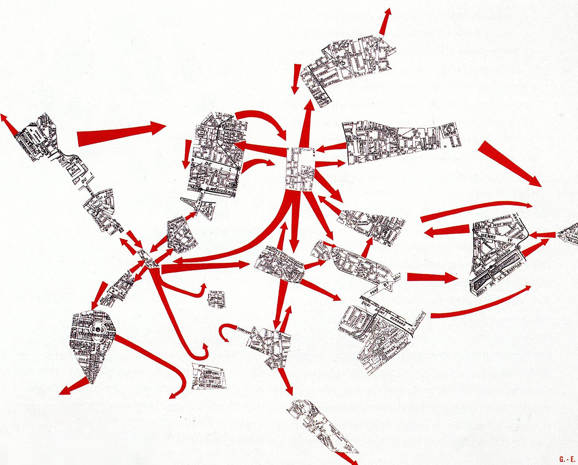 "The Naked City" Guy Debord. 1957.