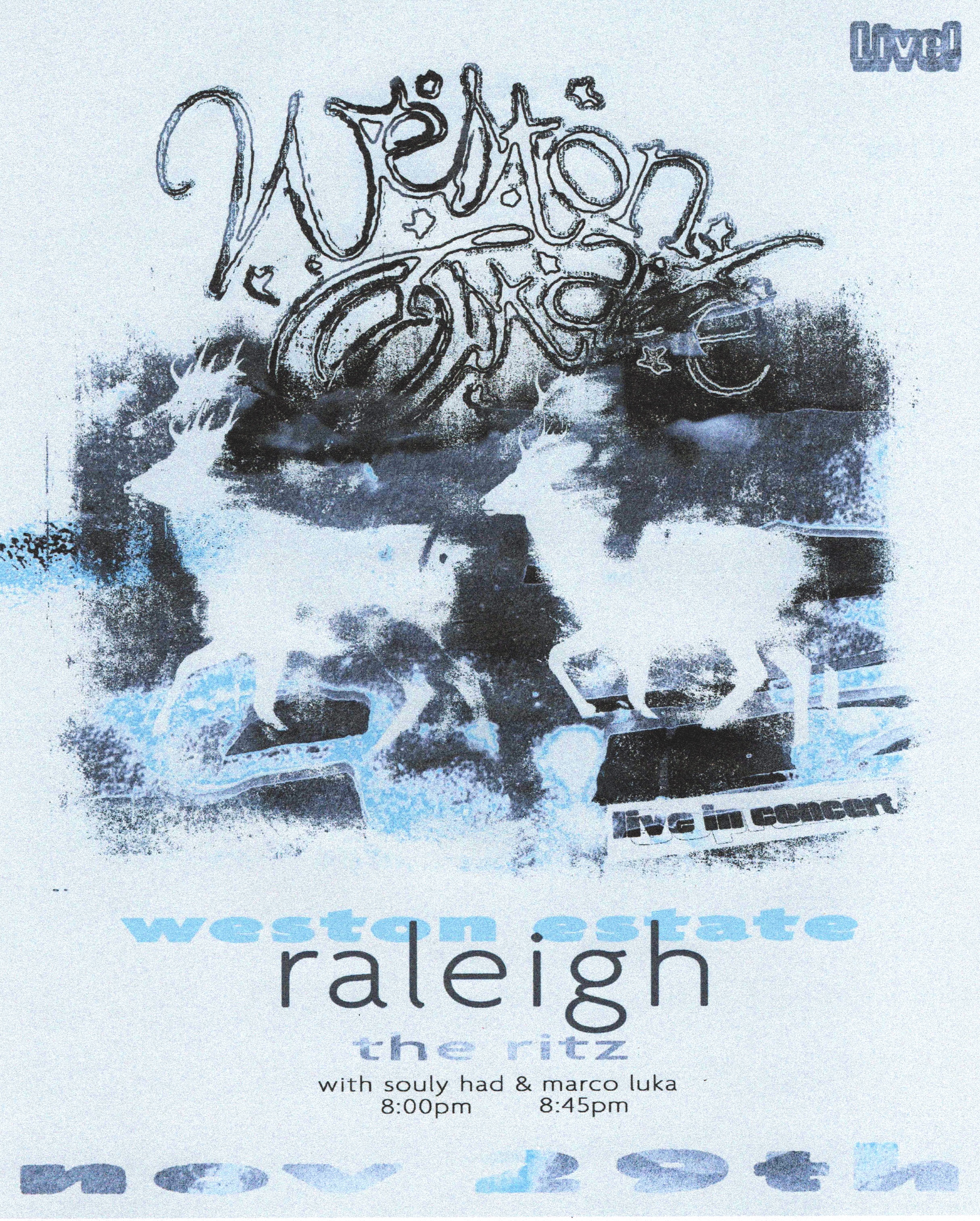 weston estate live in concert at raleigh