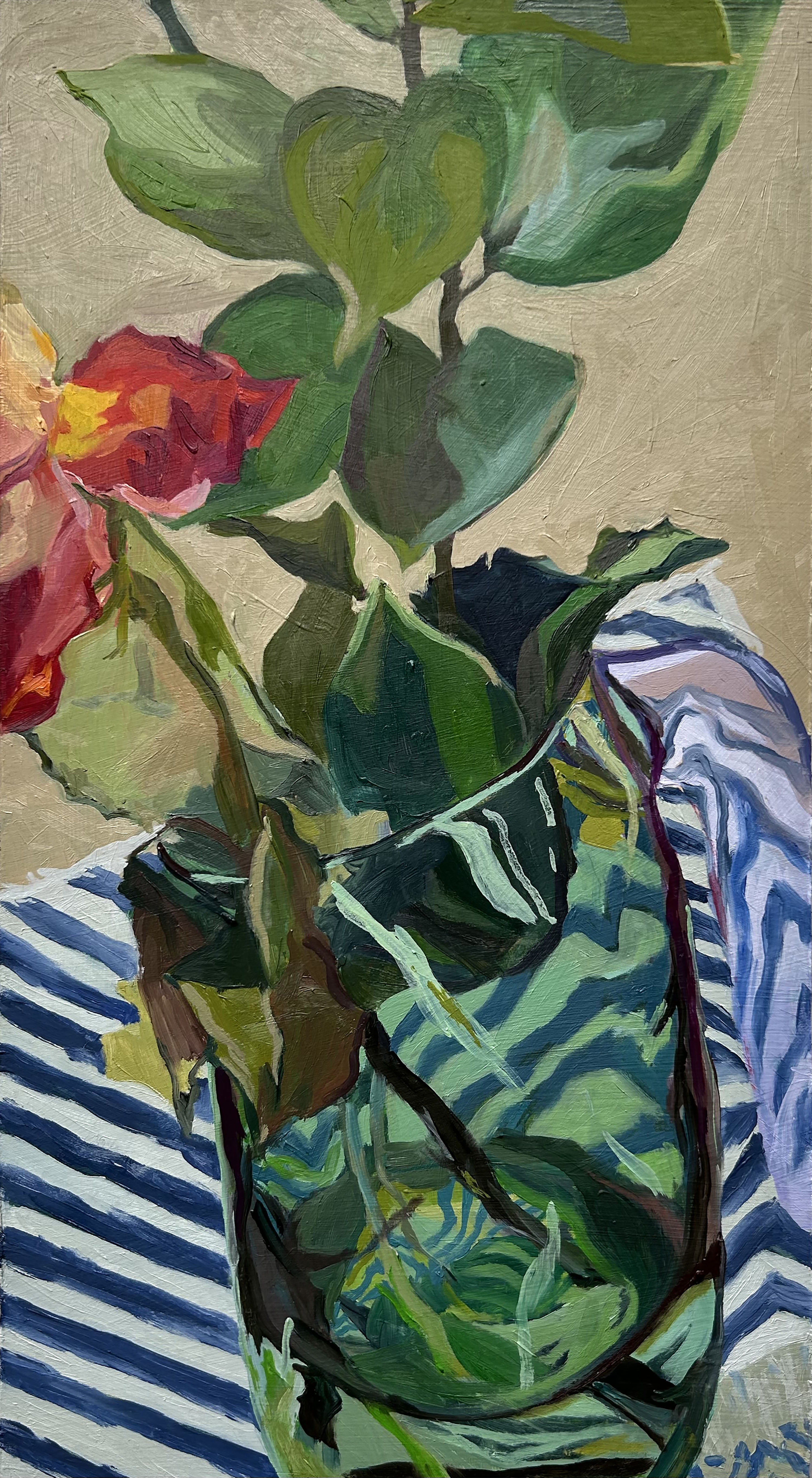 Dead Rose 6x12 in, oil on board