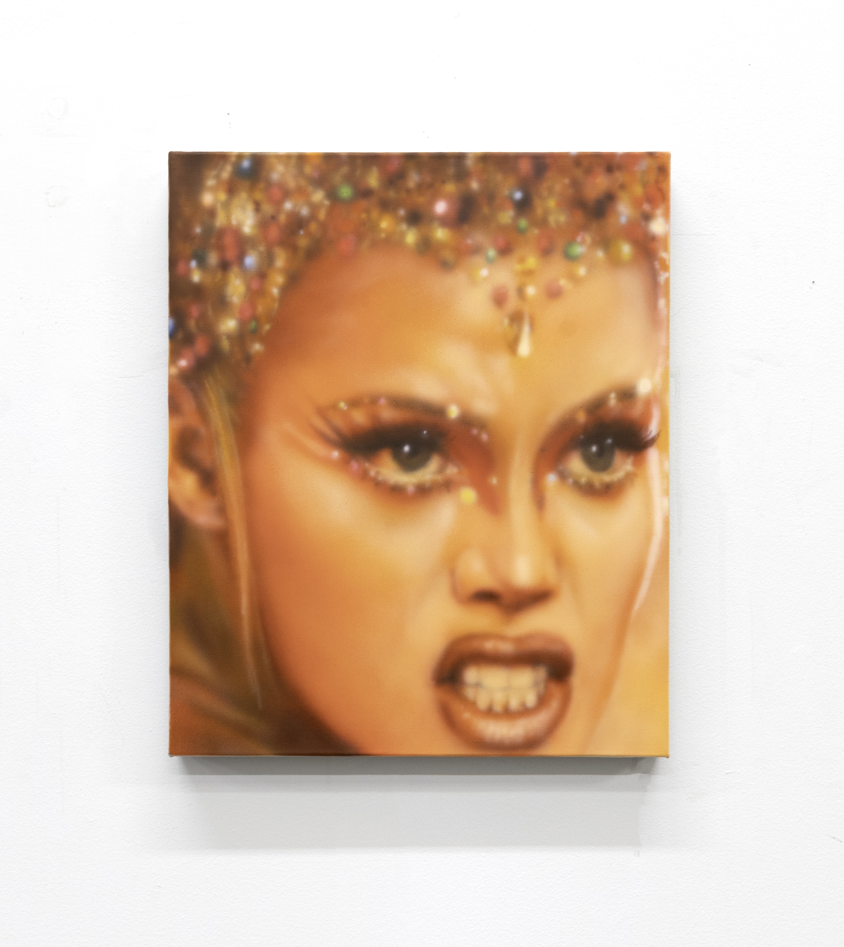 Transmogrification at the dead of winter, acrylic on linen 18 in x 15 in  2024