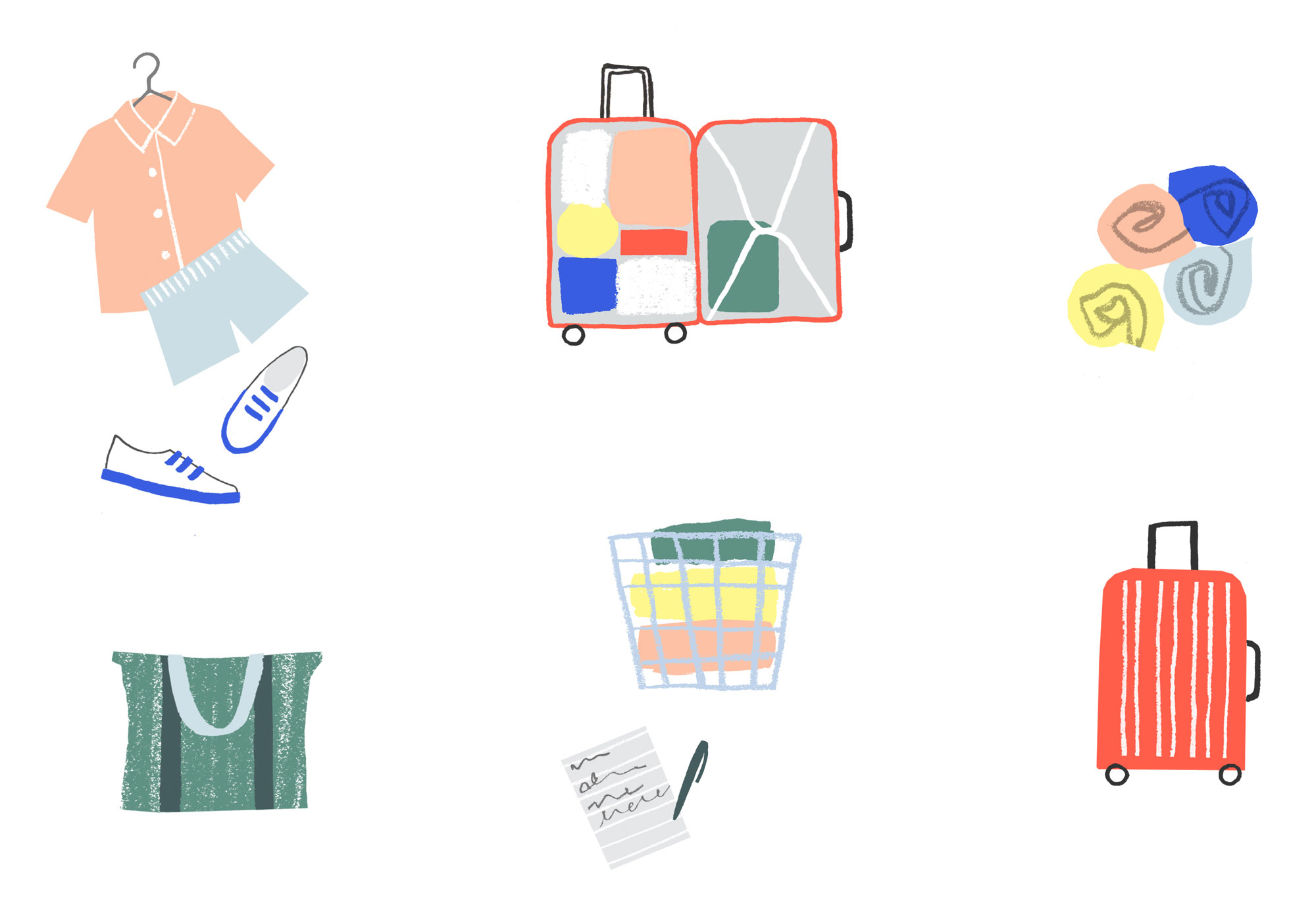 Spot Illustrations for Real Simple Magazine, 2018.