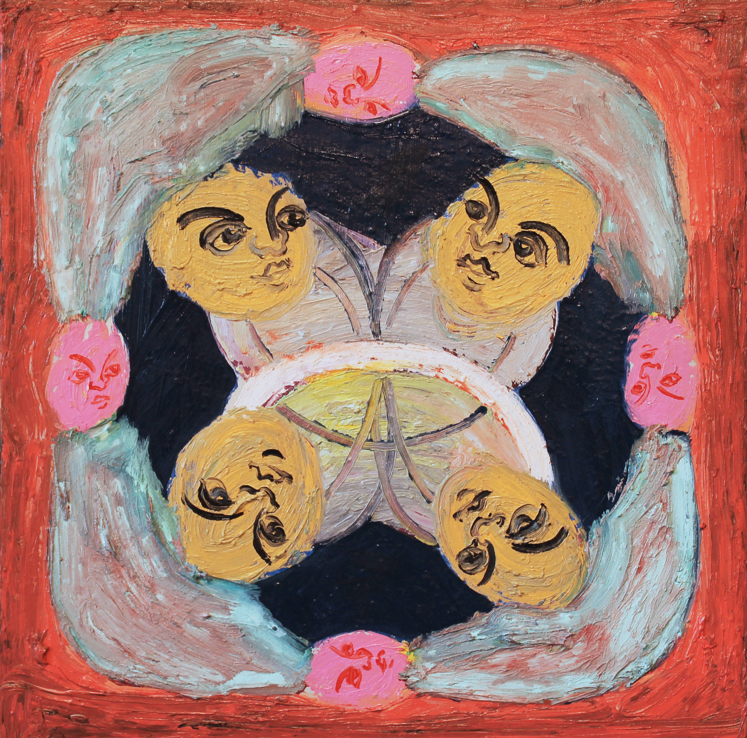 Constellation Fatima, 30x30cm, oil on lime wood panel, 2019