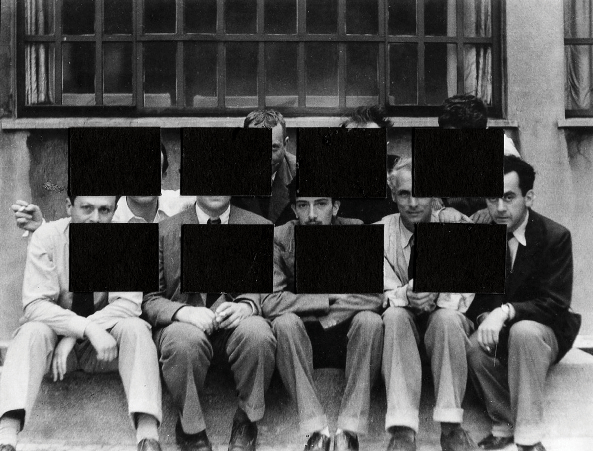 UNTITLED (COMPOSITION OF SHAPE POEM AND SURREALISTS) 2014 Collage 16 x 21cm