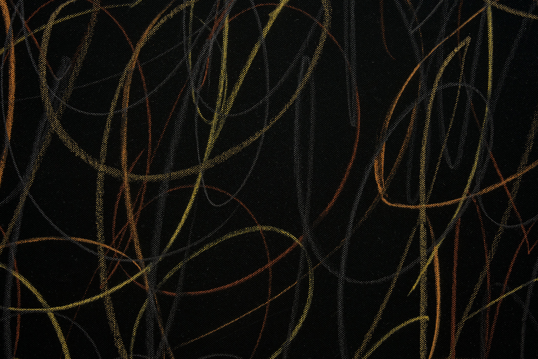donna Kukama, One day, the deep sorrows carried by our rivers, oceans, and seas will rise up and swallow you whole (2024) | Acrylic, graphite, faith, pastel on canvas, 108 x 188 cm (detail)