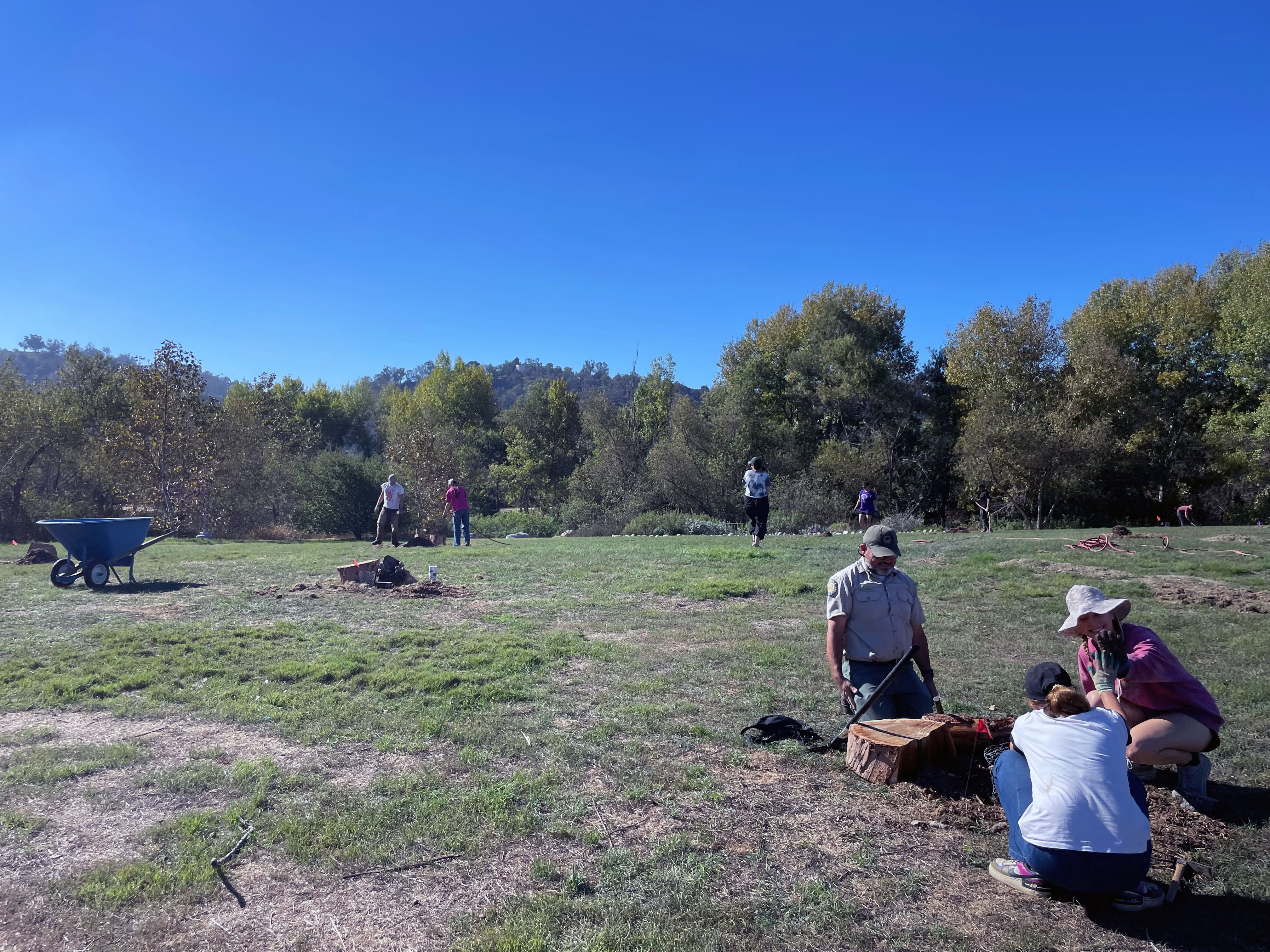 Volunteers at work, thank you!