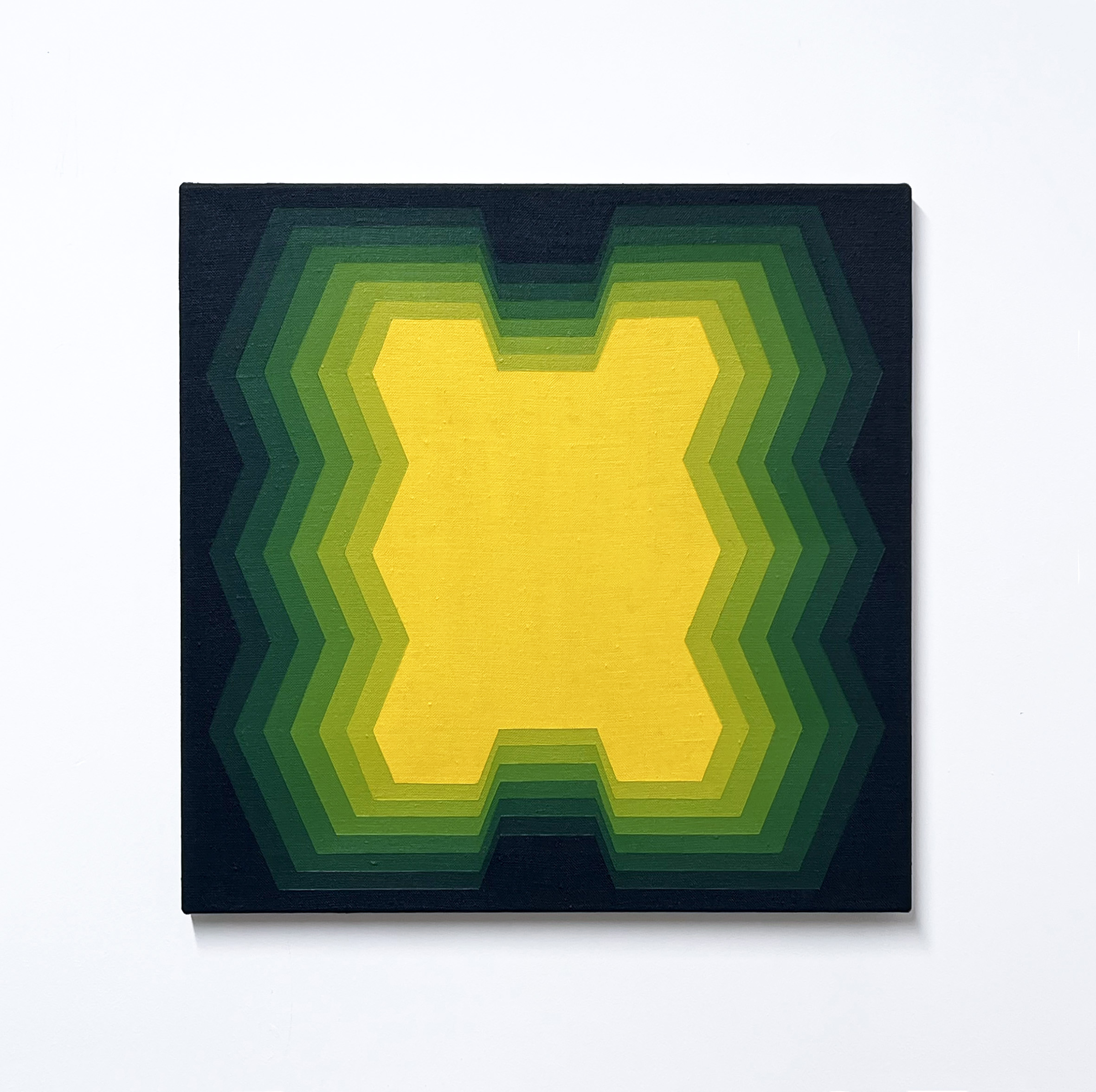 Machbands (chroma) CV, 41cm x 41cm, acrylic on linen