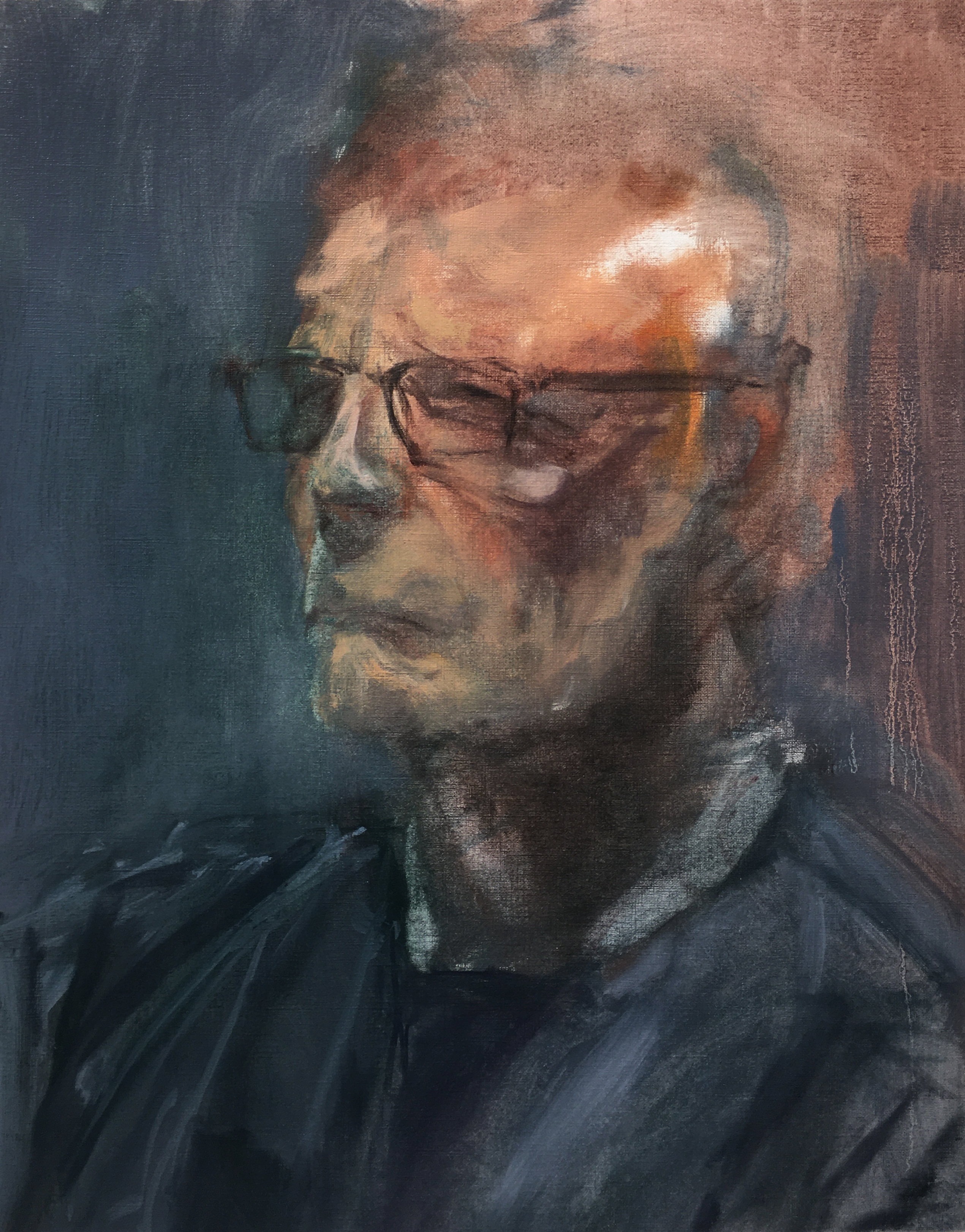 Figure Bust, oil on canvas paper, 2020