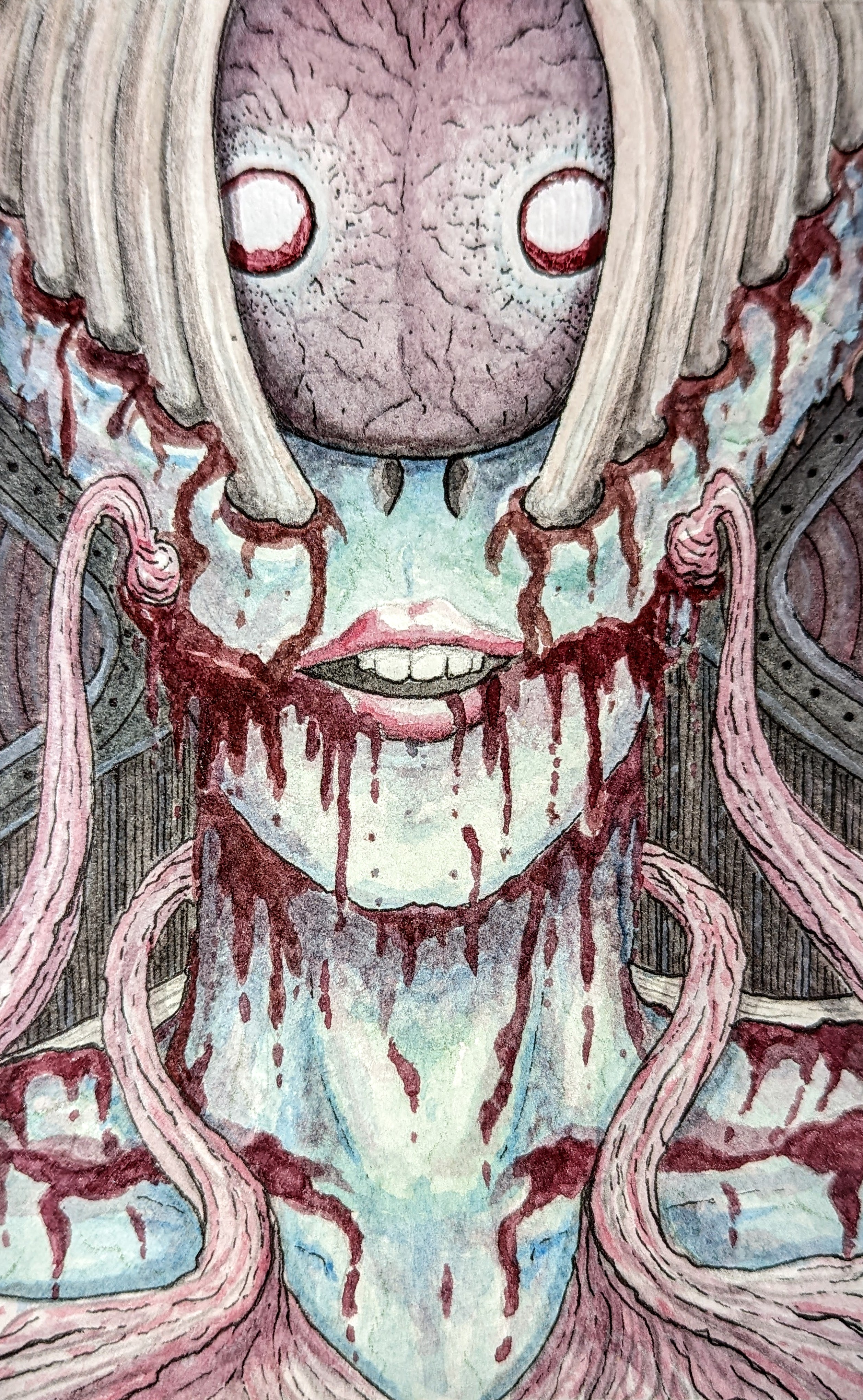 Biological Reboot, Watercolor, Pen