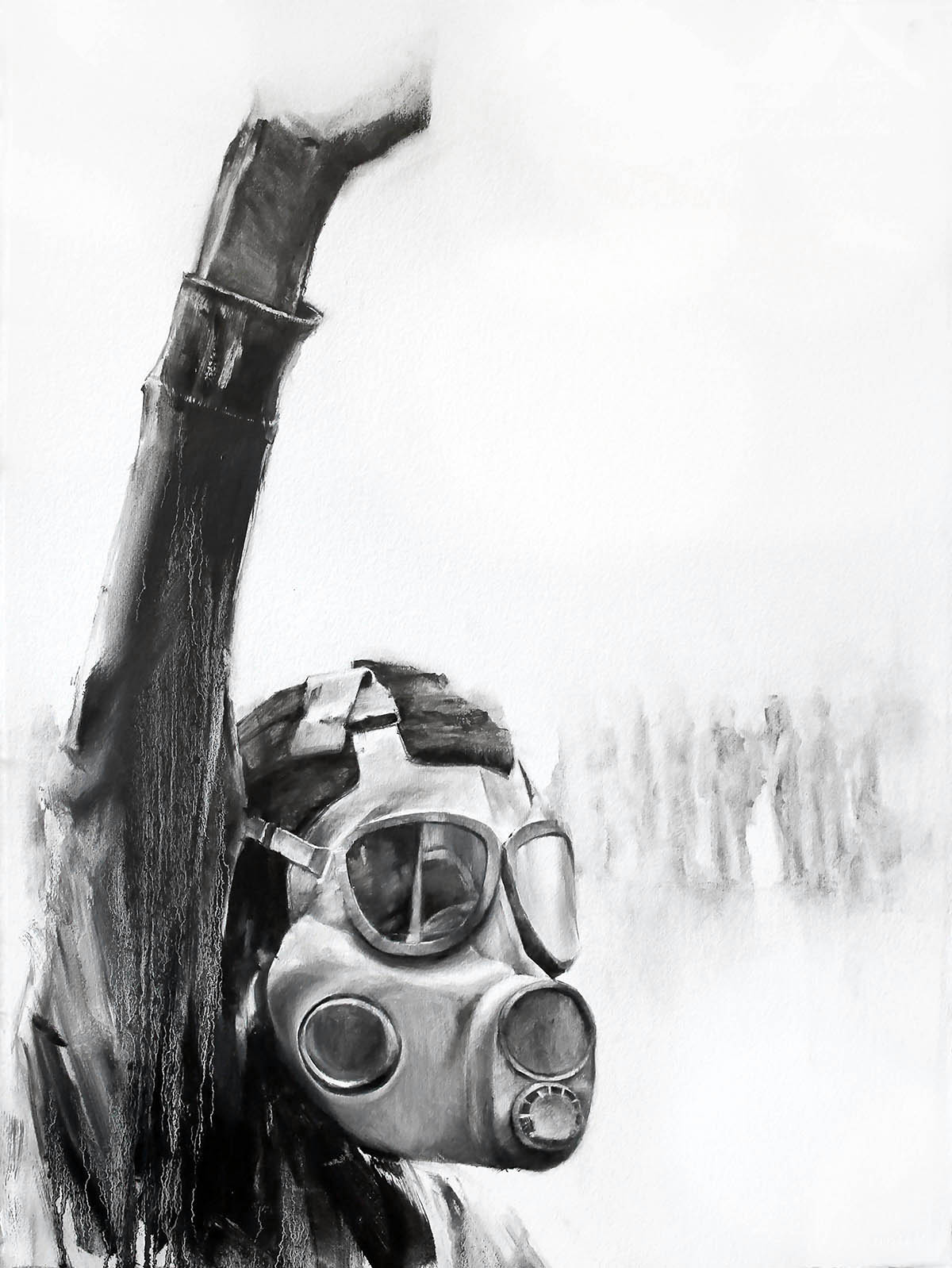 STAND UP_BALTIMORE – 22”x30” – Oil on watercolor paper