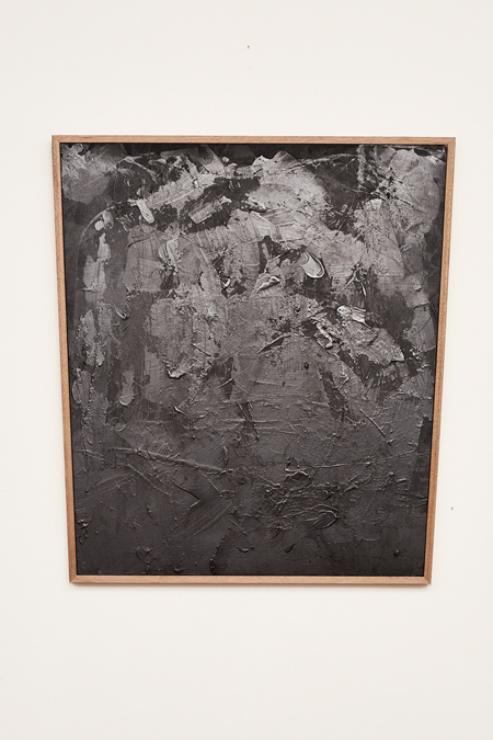 POUQUEAcrylic paint, Plastisol ink, Oil paint, Tar & lead104 x 116cm2022