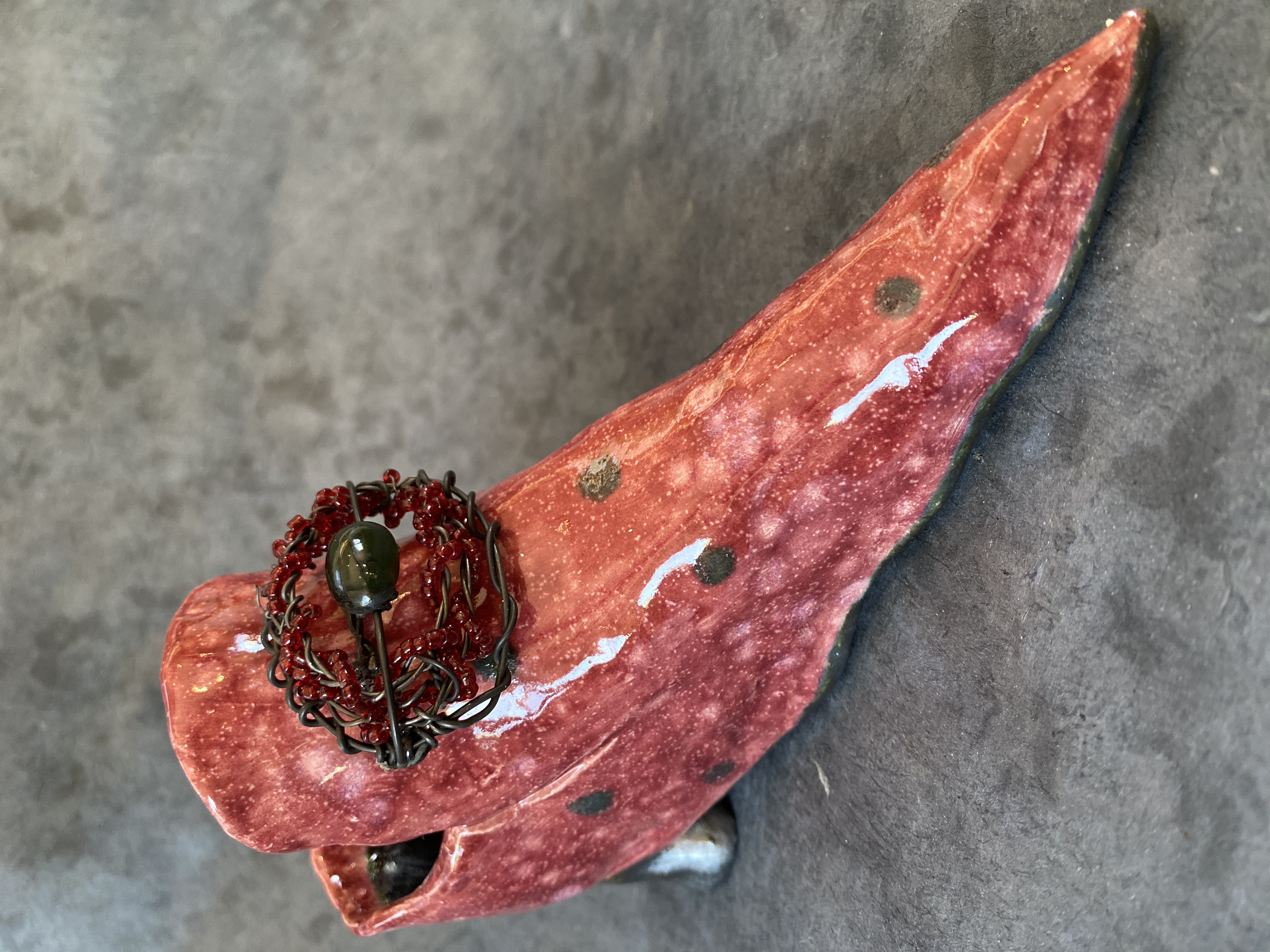 Shoe series → ceramic, beads