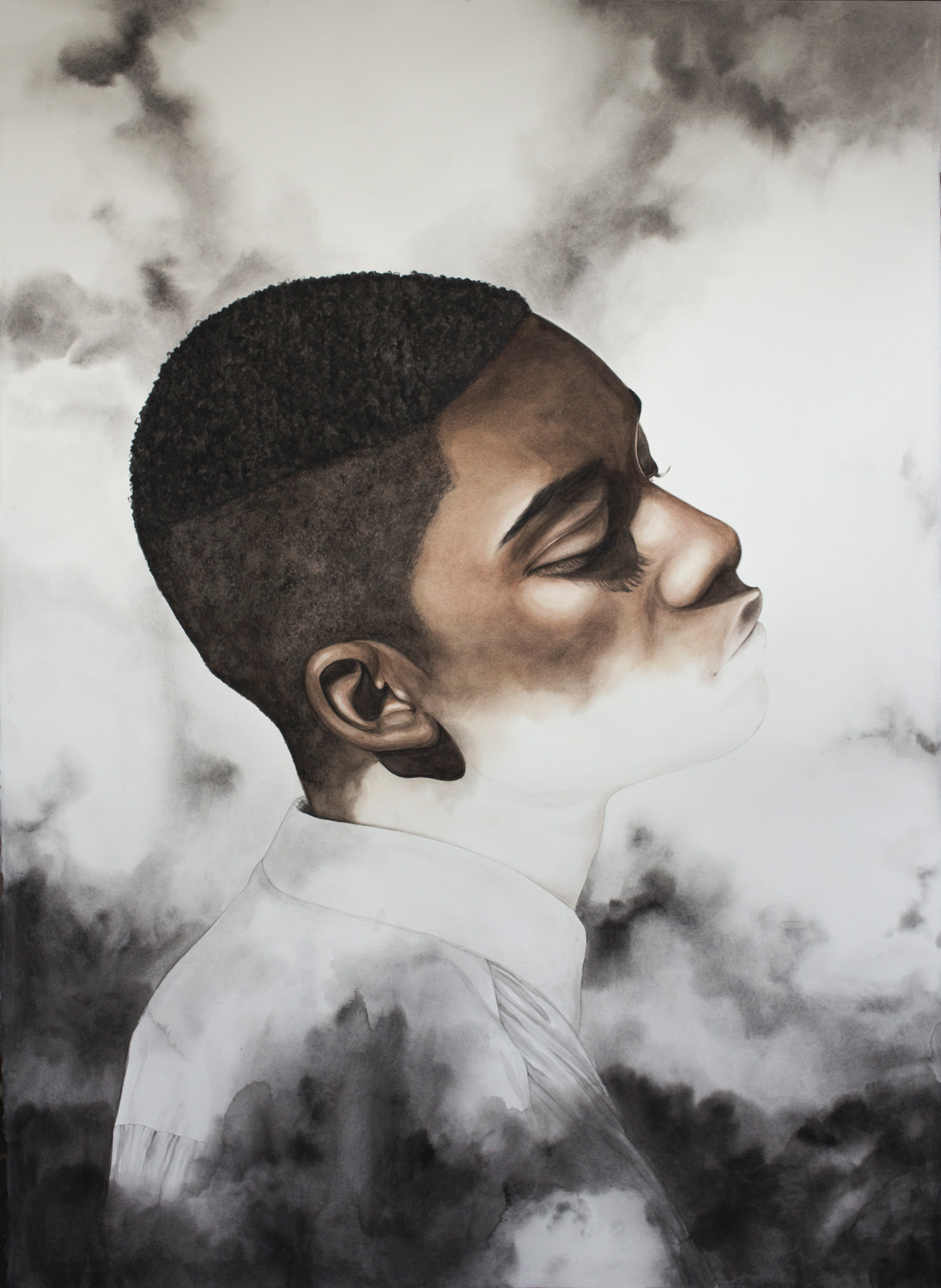 Find My Way, Watercolour on Paper, 1041 x 750mm, 2016