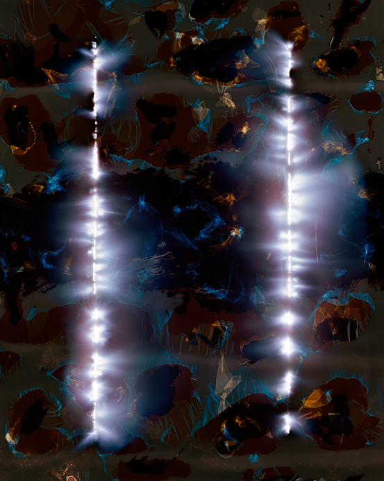 Caesura2018Light drawing and tampered negative, chromogenic print, 40 x 32 inches