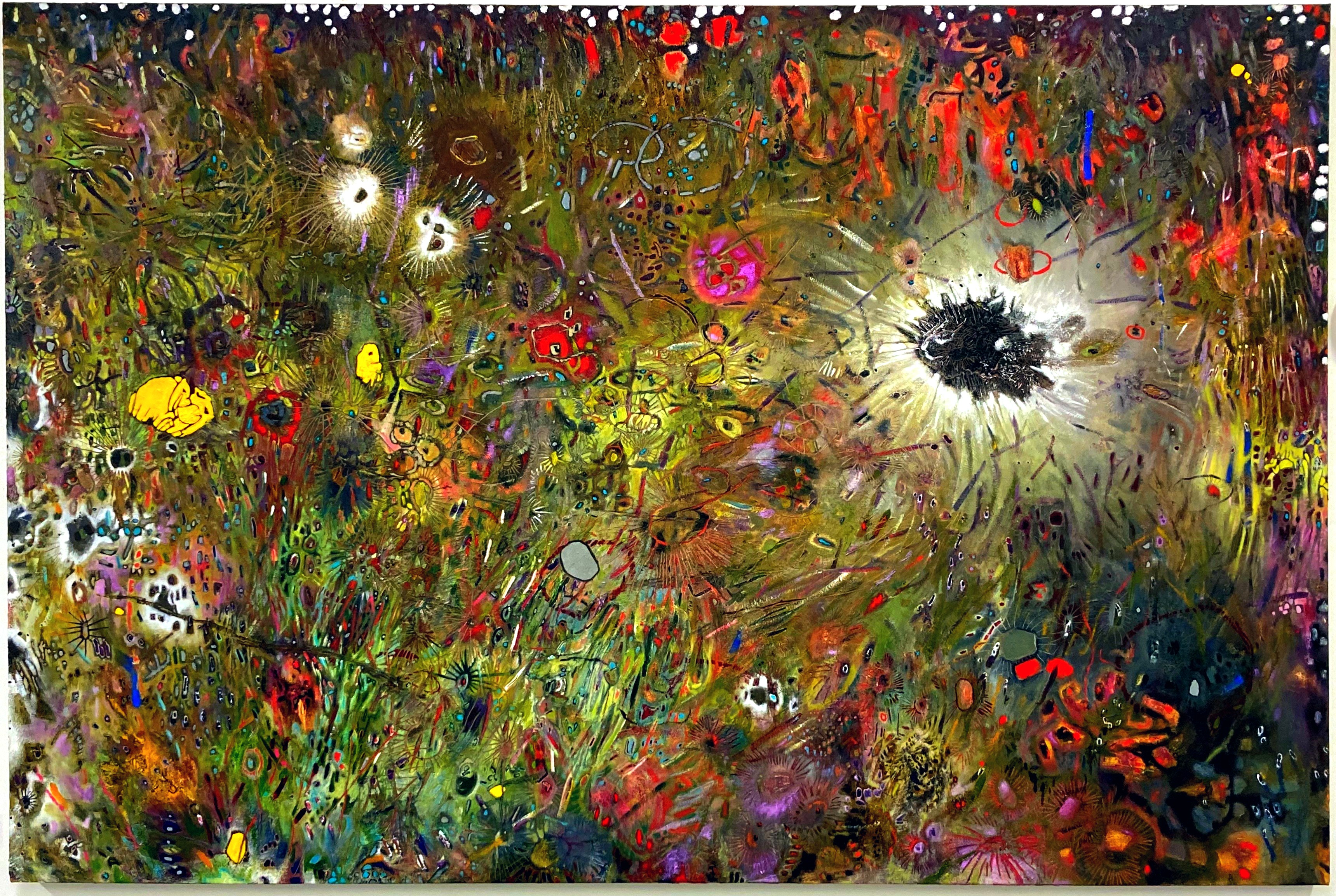 +/- (spring)72 x 48 inchesoil and wax on canvas2021