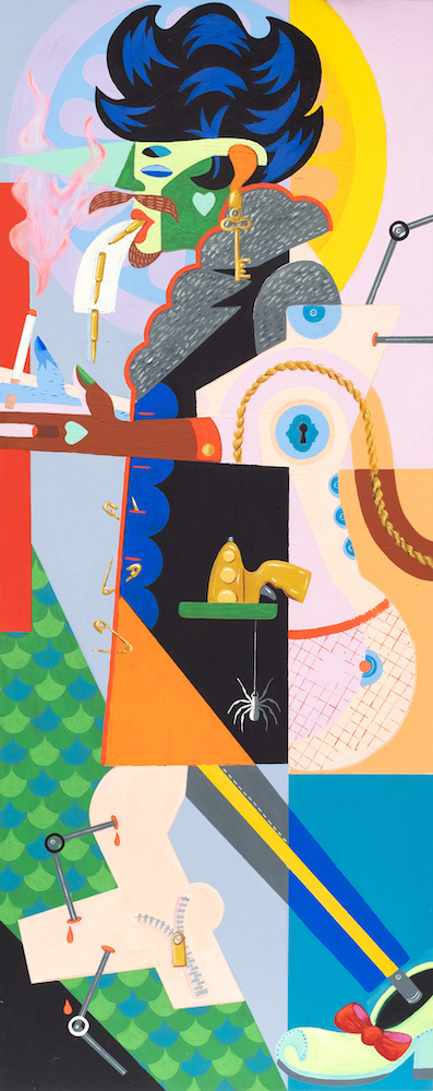 Timothy Siciliano, 'Présentation du Corps (Presentation of the Body)' [Diptych: right panel], 2023, Acrylic, flashe, and Kremer Pigments on 2 wood panels. 24 x 60 in. / each