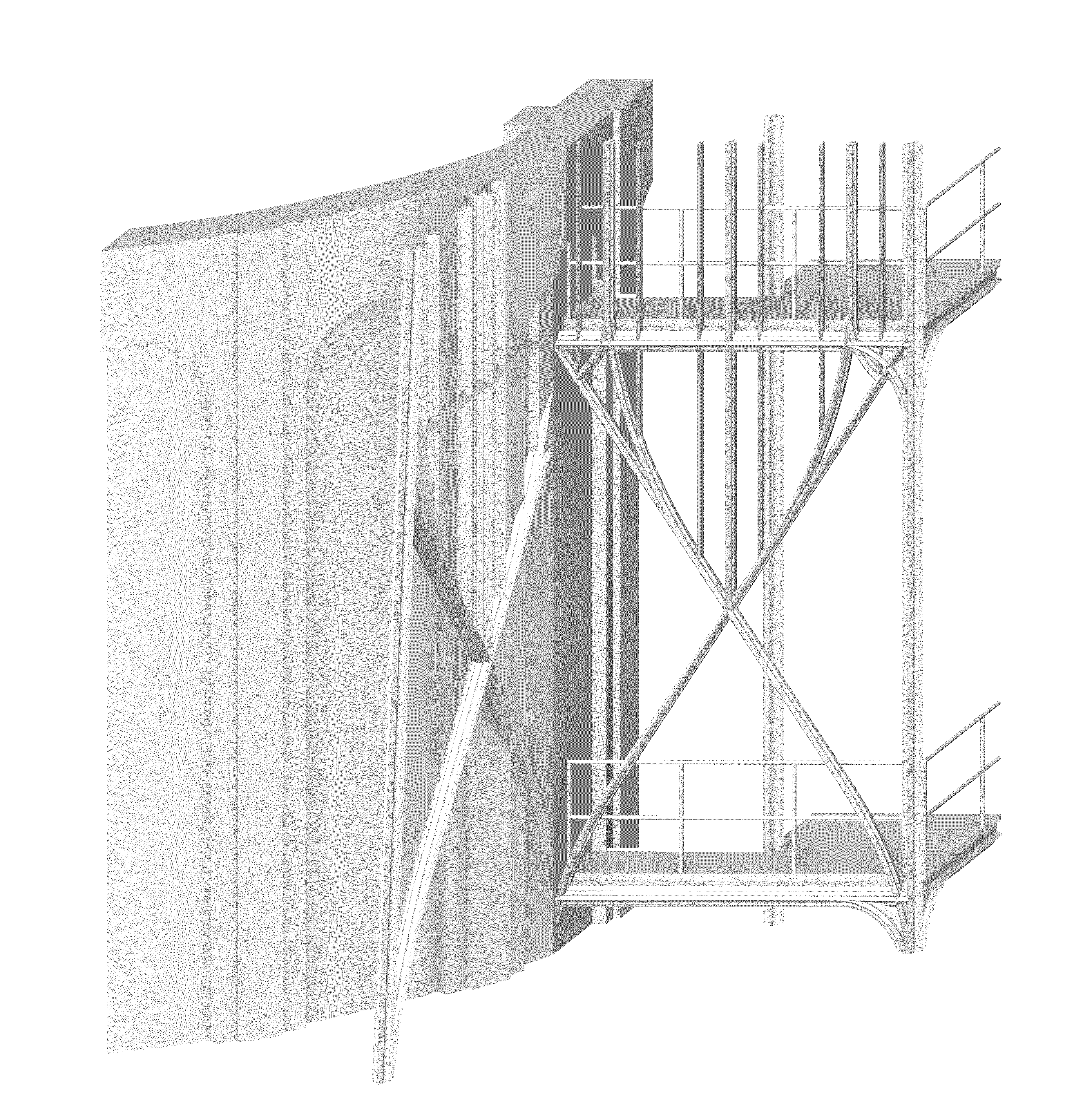 To support the slabs in the intervention and to still keep the gothic language, additional stone elements were added. The usage of profils with same original allowed to keep the flowing natural movement of the profils within the structure.