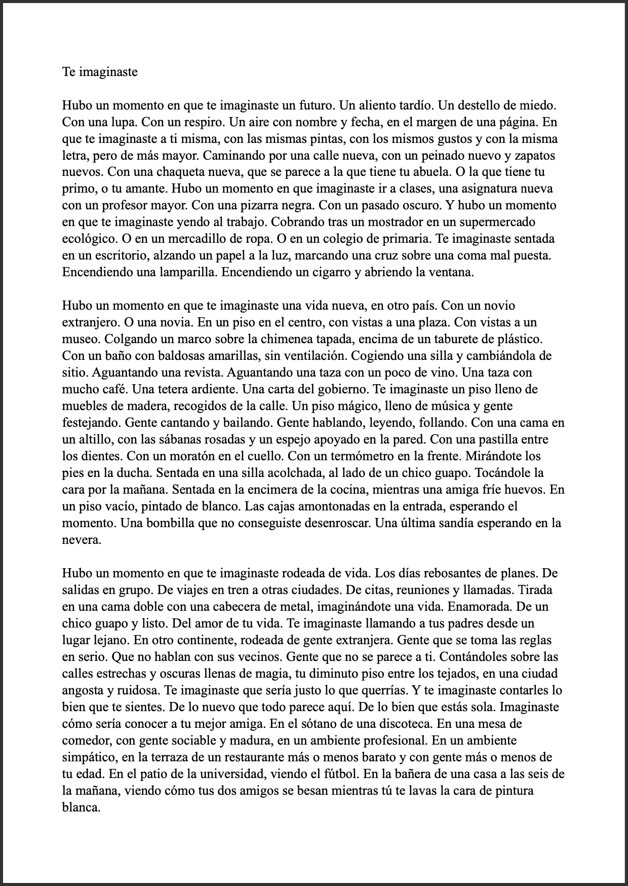 Te imaginaste, 2025 (Spanish)