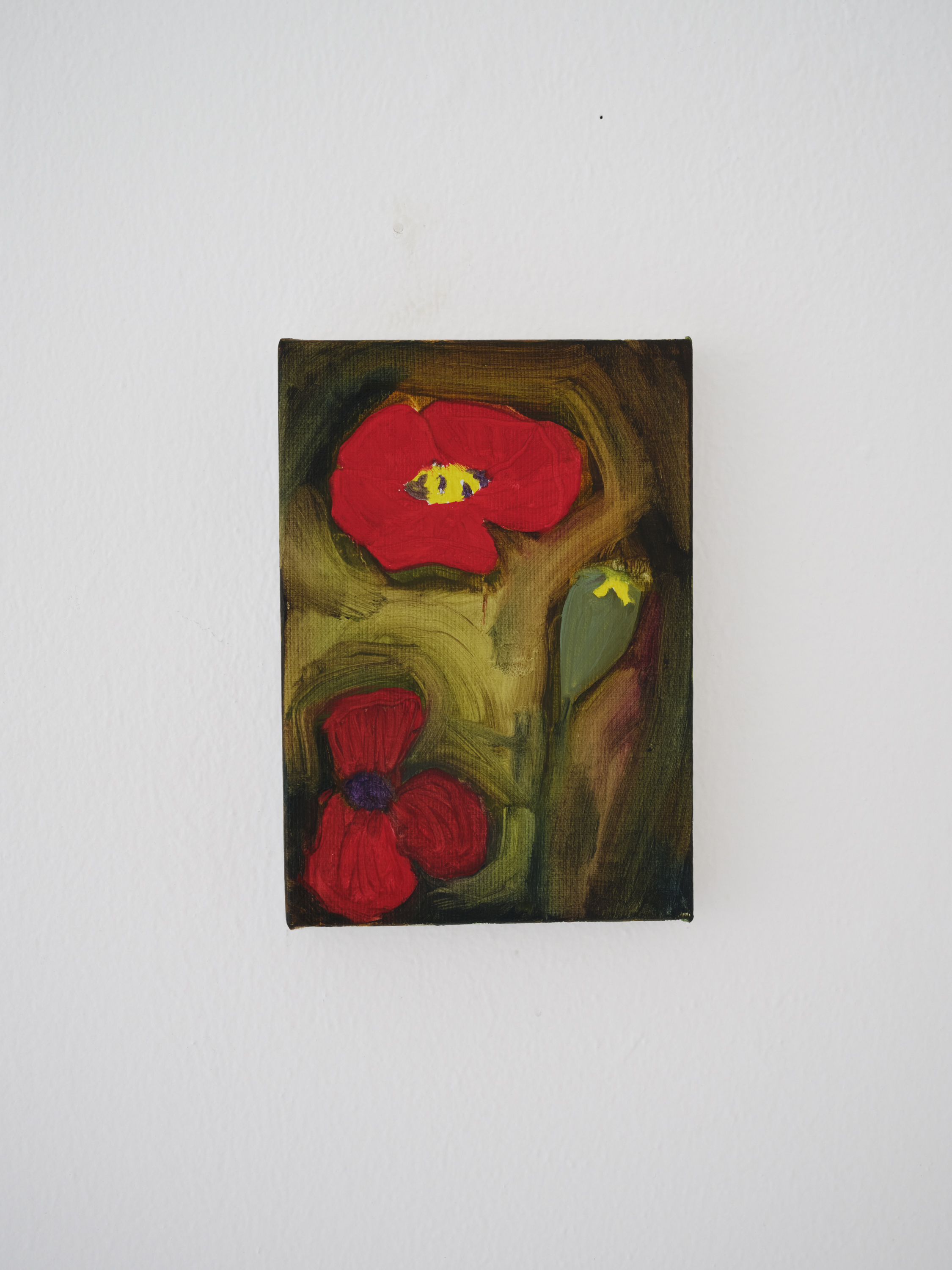 "Blooming Poppy", 5 x 7 inches, oil on linen, 2025. (SOLD)