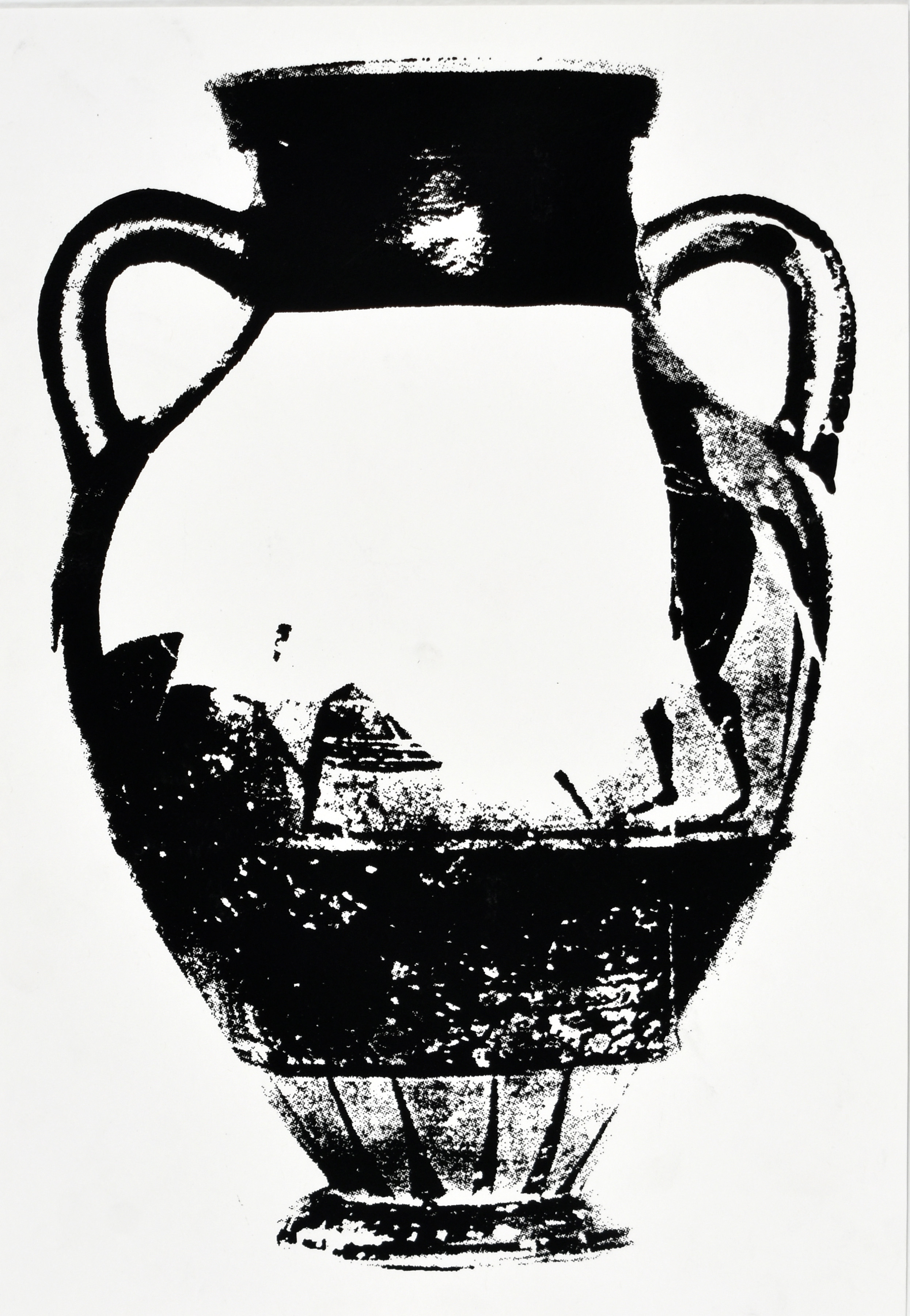 10990 (P.ND.01) A: Komos, Youths. B: Maenad Between Satyrs, Screen print on paper, 13 x 9 in., 2024