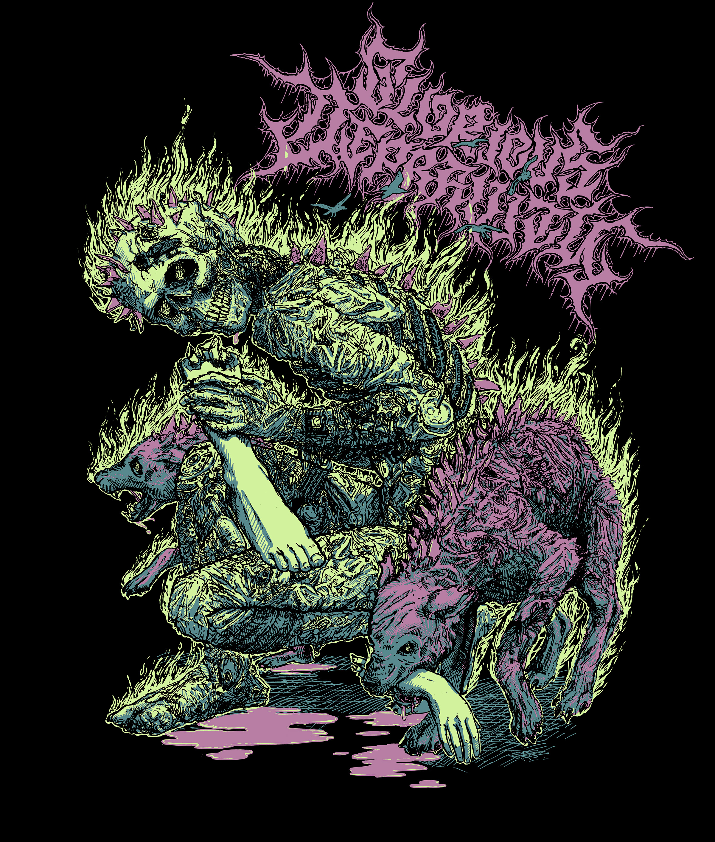 Design for Glorious Depravity. Available only at shows for now.