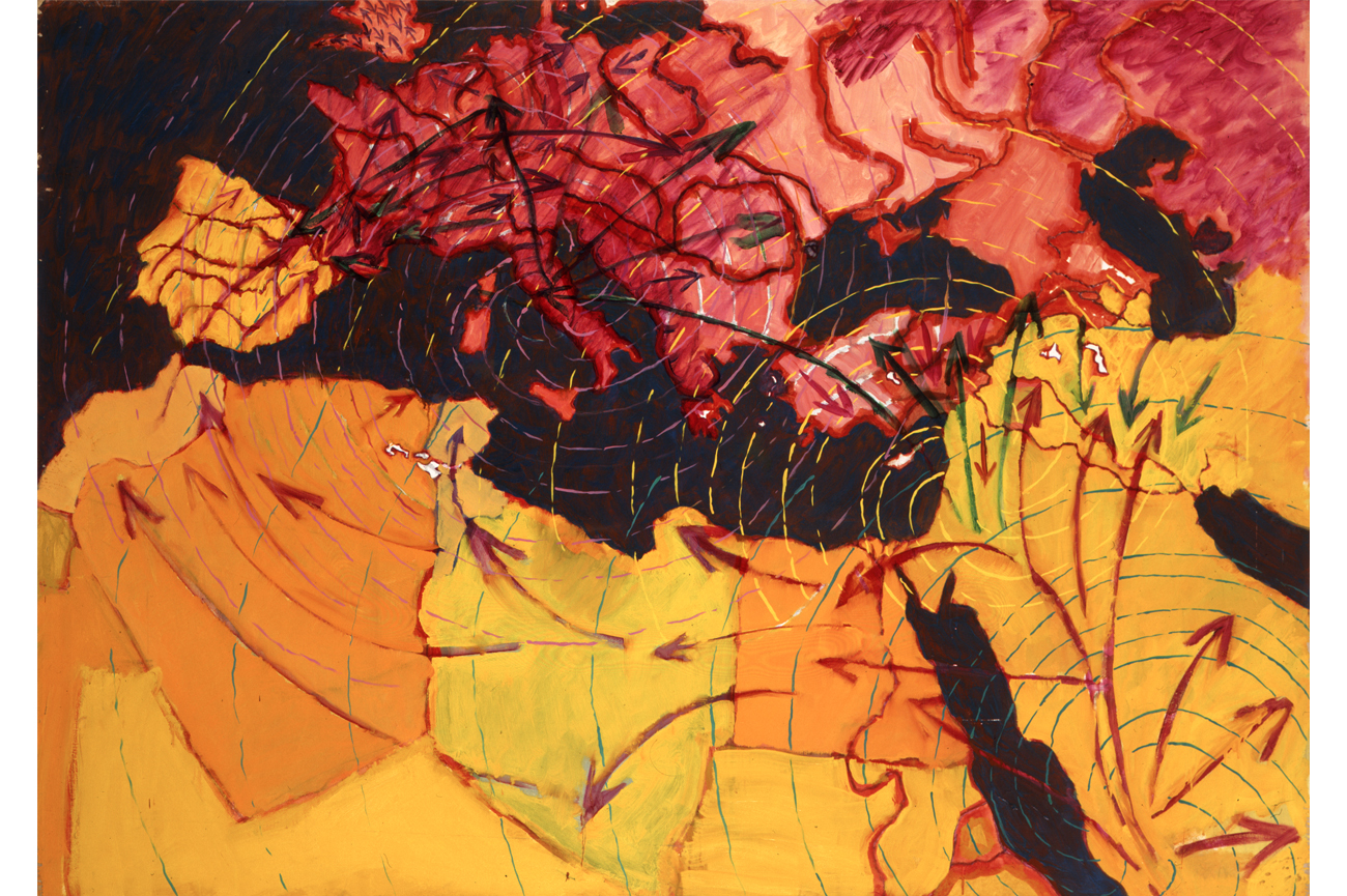 Juan DowneyThe Arab Route, 1975Óleo sobre panel de madera127 x 178 cm