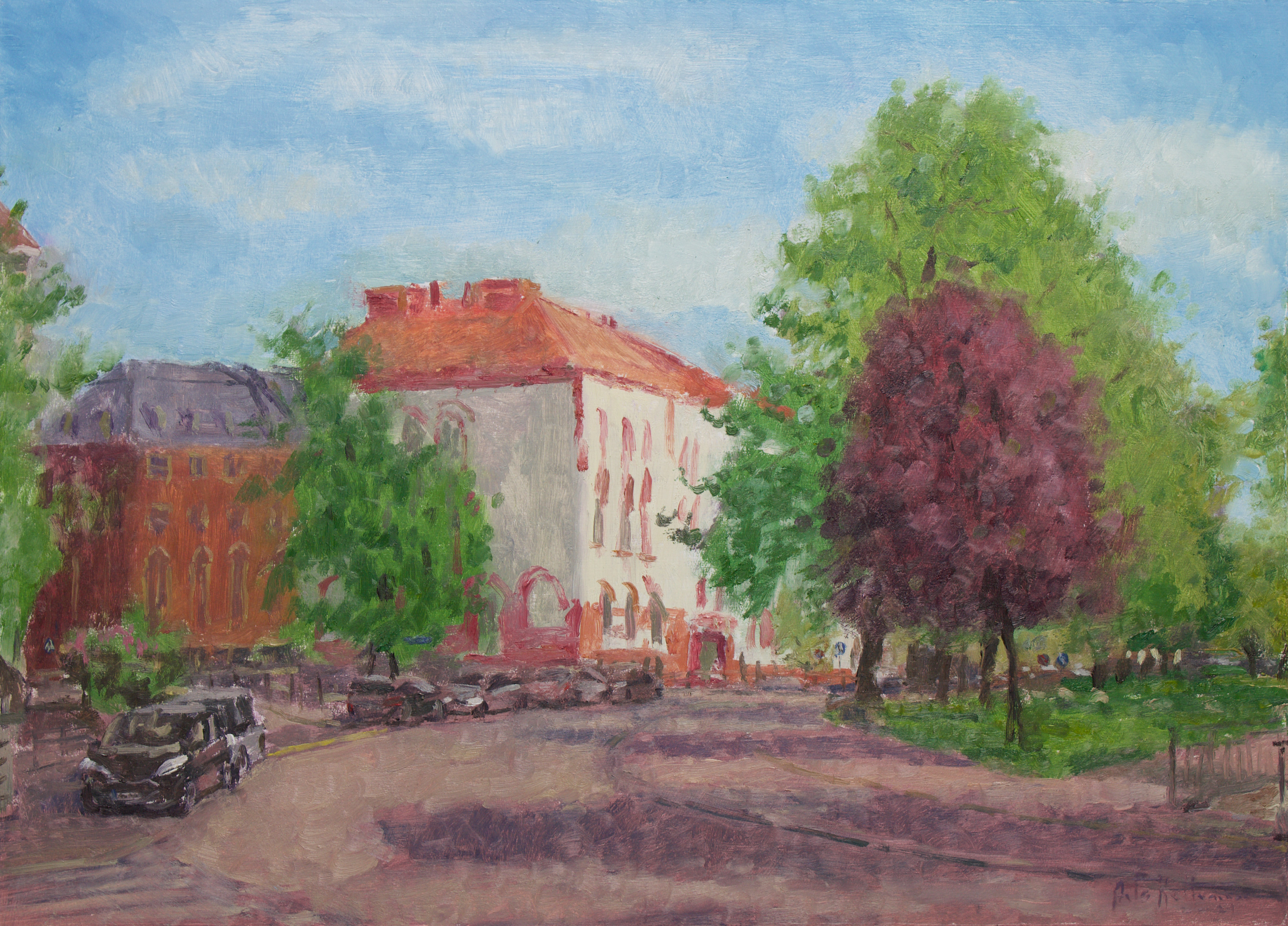 "Norssi", oil, 34x47cm, 2021