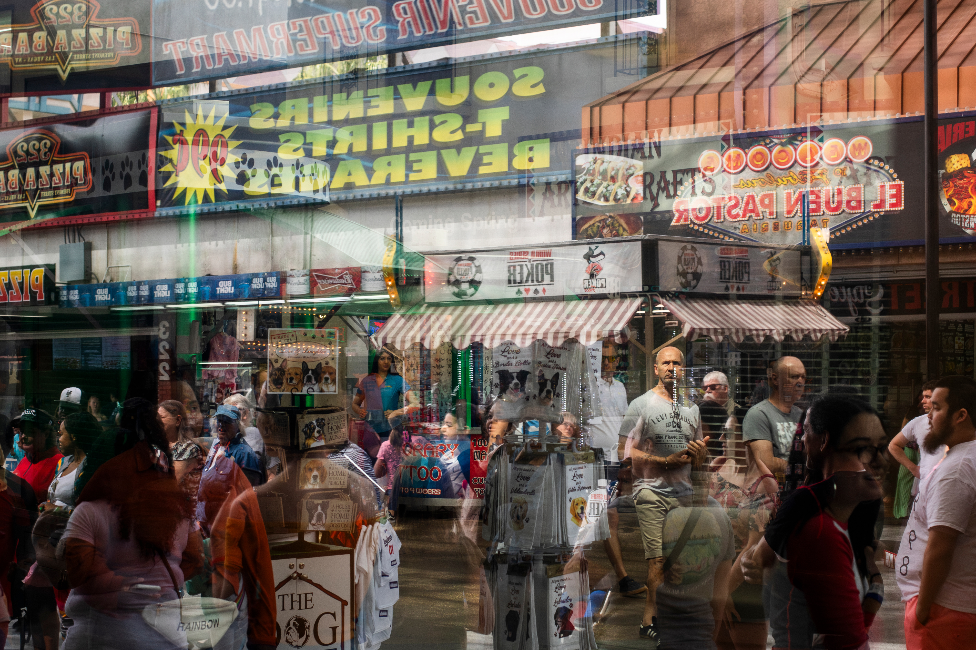 Tourists make their way through the Fremont Street Experience in Downtown Las Vegas, Nev. (Las Vegas Convention and Visitors Authority)