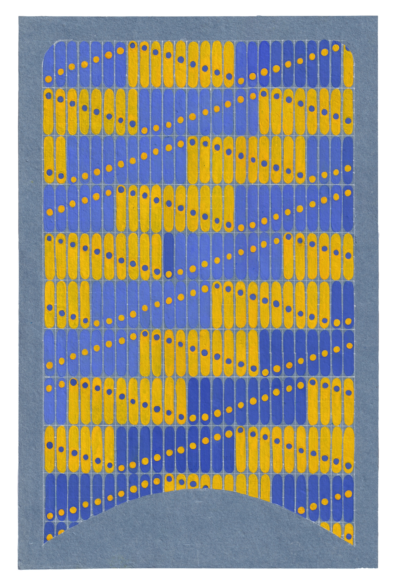 i swear i can sing, 2024, goauche on denim paper, 43 x 53 cm