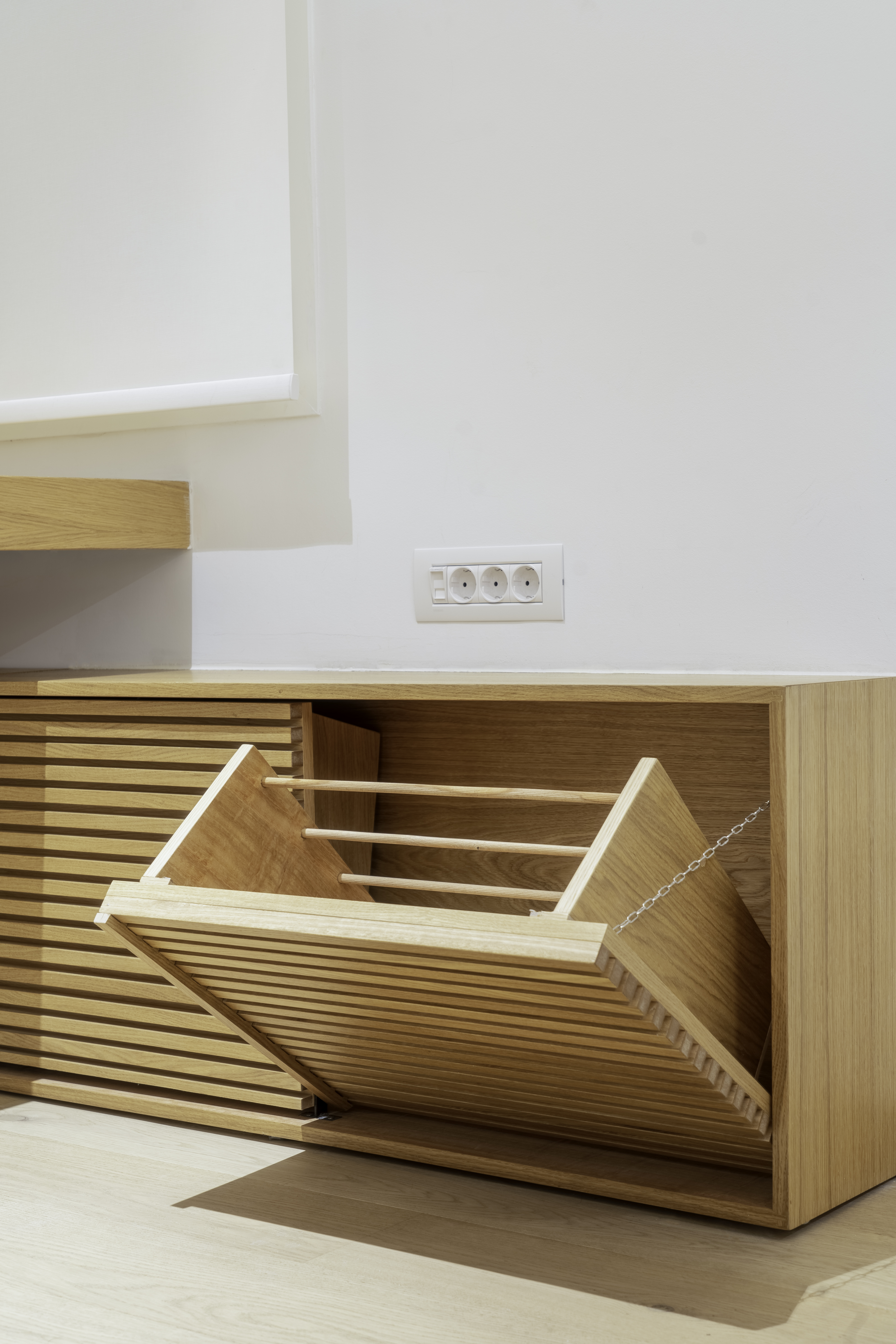 Furniture Detail-Shoe Rack, Photograph: Antonis Sarris