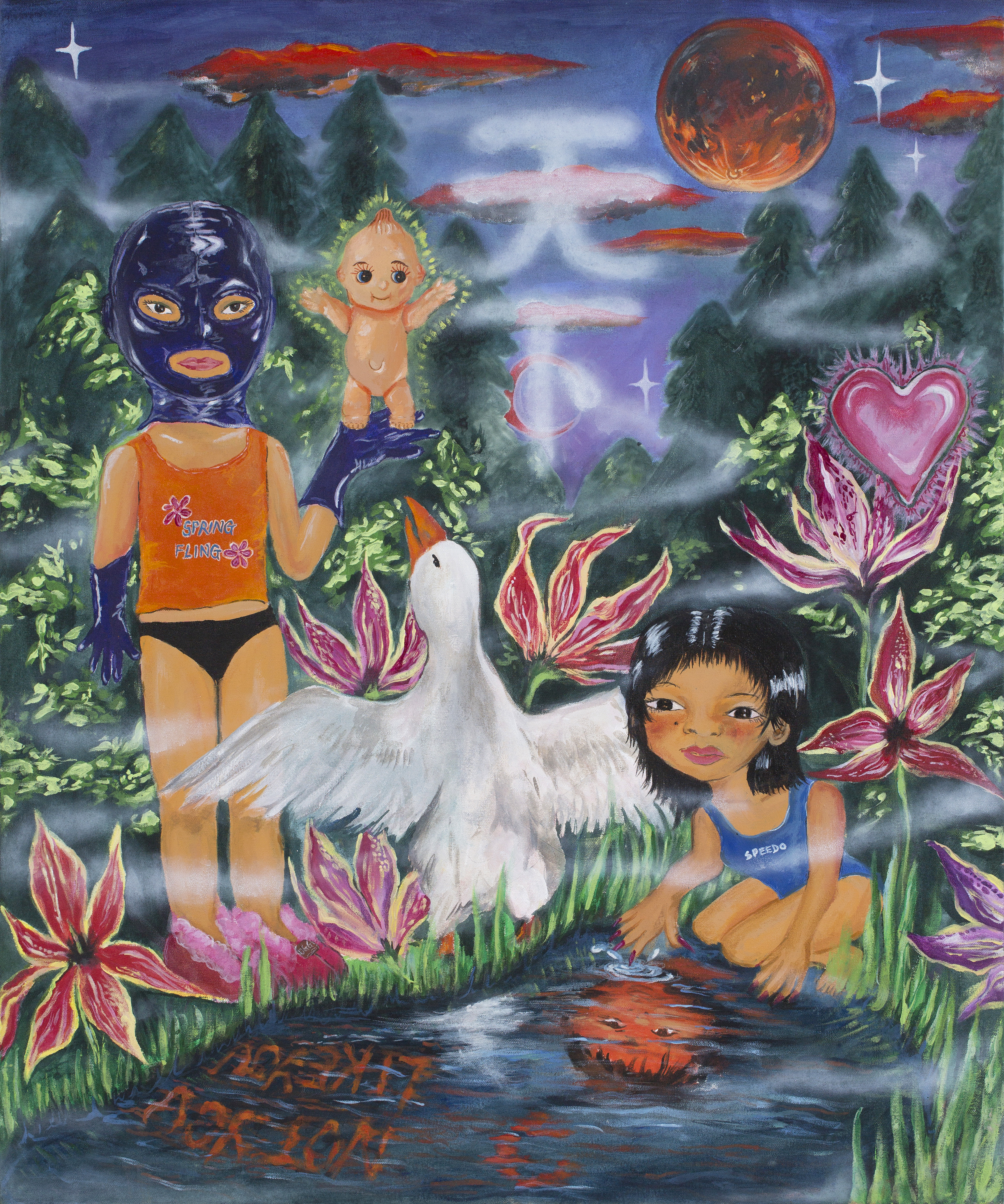 Not You, Like You (2021), acrylic on canvas. 90 x 75 cm