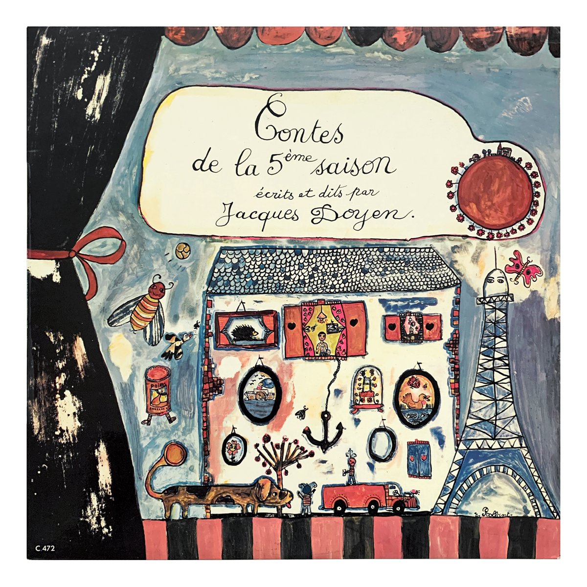 Disques Alvarès C 472 Jacques Lasry / Jacques Doyen - Contes de la cinquième saison Structures Sonores Lasry-Baschet Design: "Rollant" (credited)