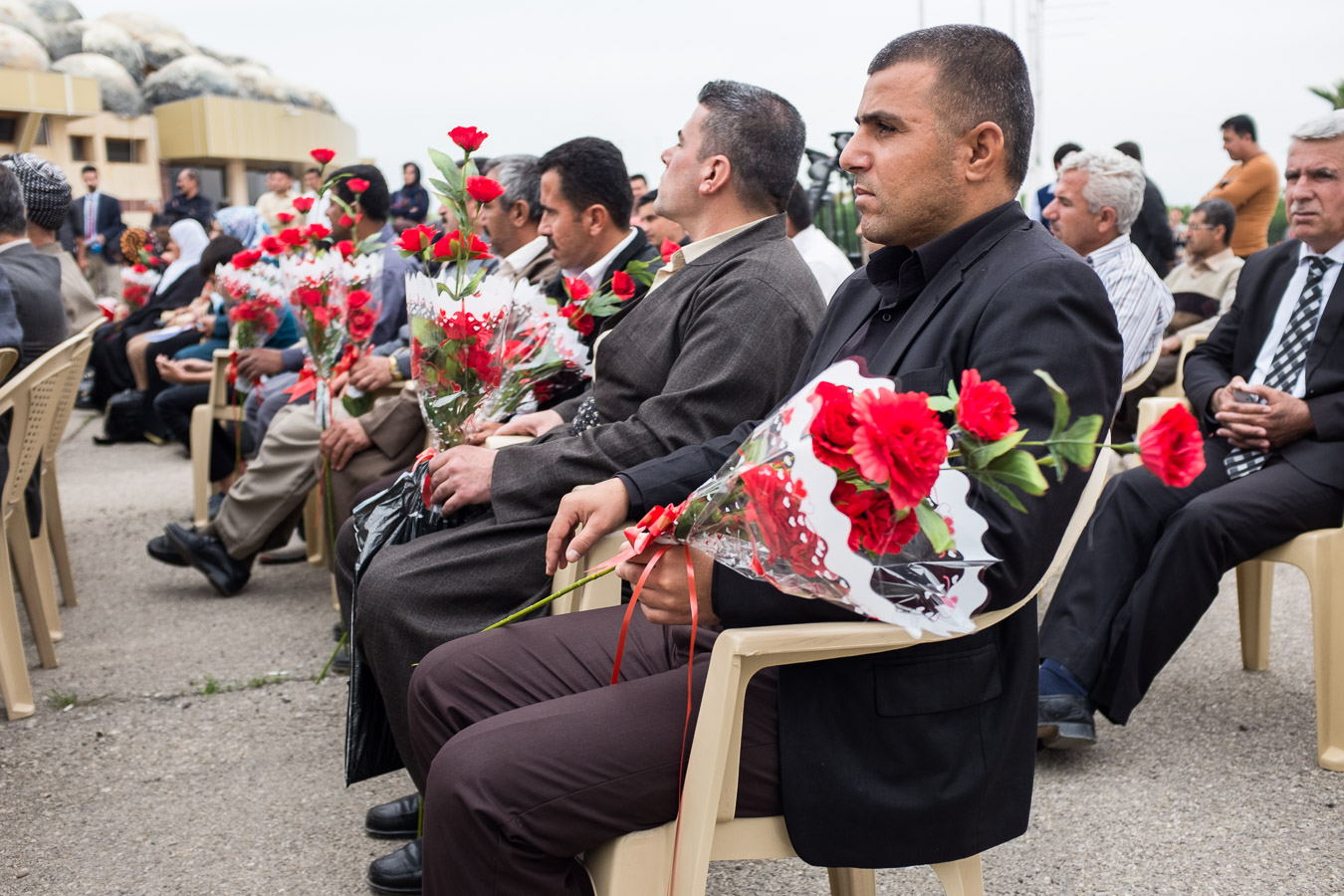 Halabja, iraqi kurdistan C&eacute;r&eacute;monie en m&eacute;moire du massacre au centre de la m&eacute;moire.