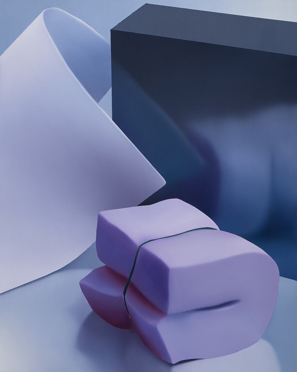 Struggle with Softness, oil on aluminium, 75 x 60 cm, 2025