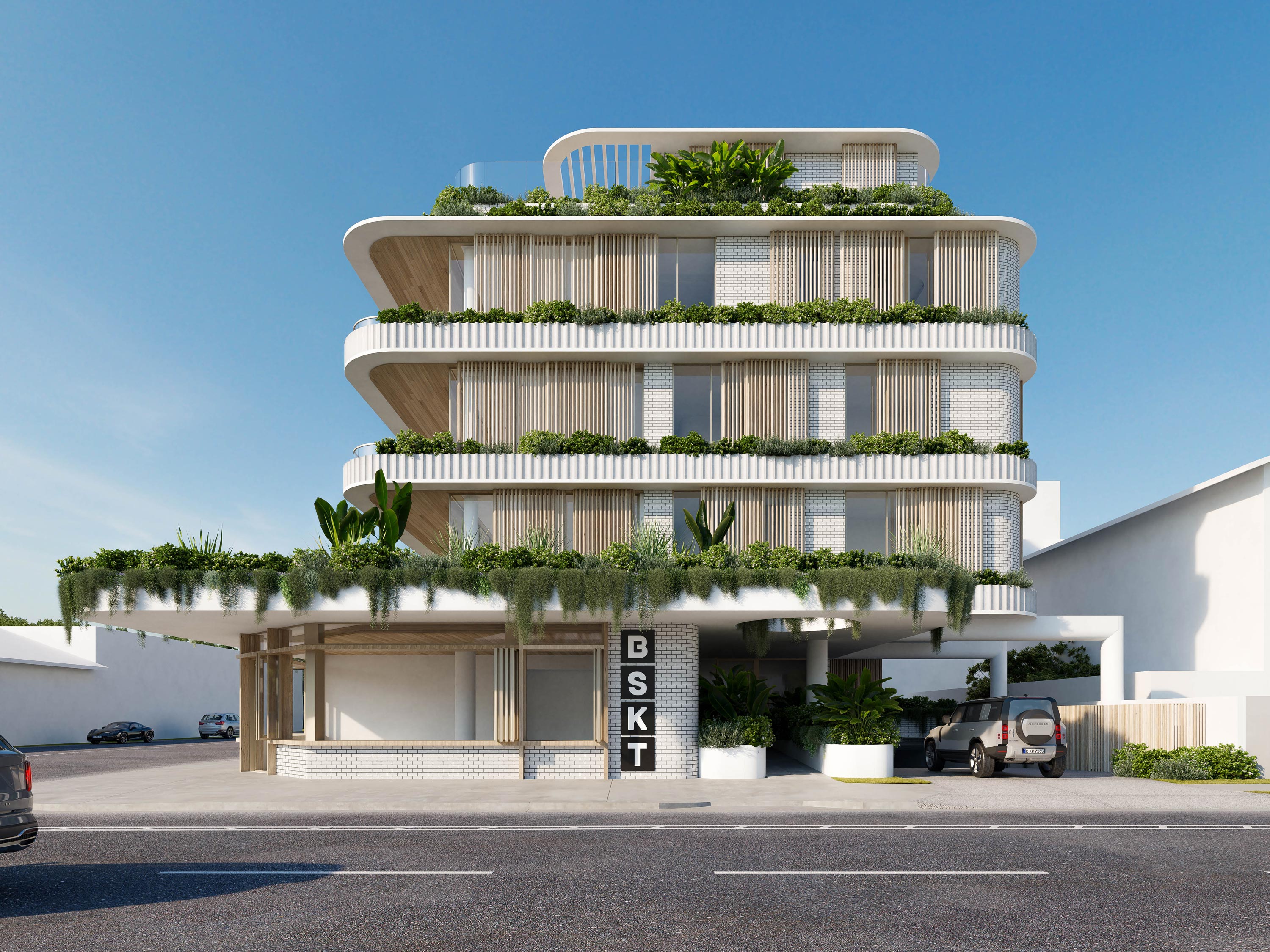 An artist's rendering of a new boutique residential apartment building proposed for Mermaid Beach on the Gold Coast.