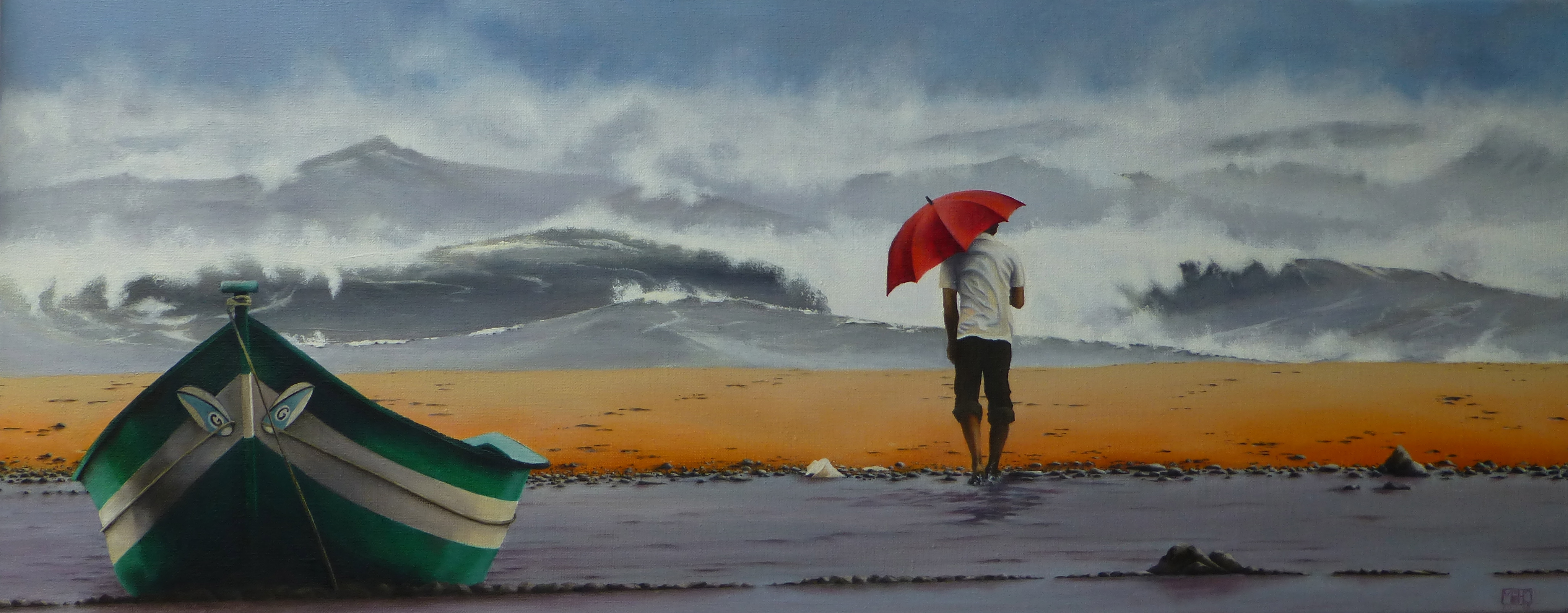 76–Vor dem Sturm100×40 cmAcryl / Öl auf Leinwand2011sold