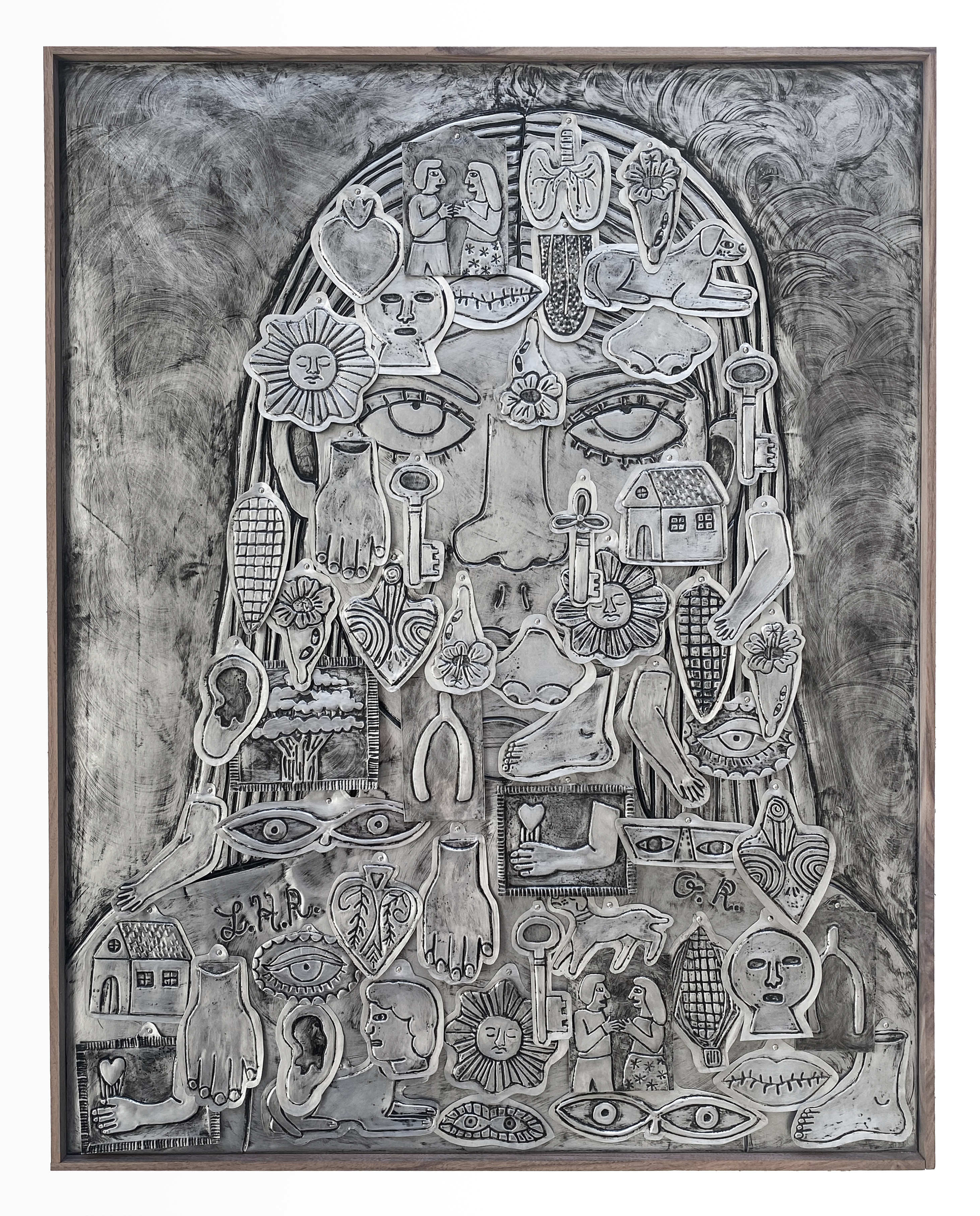 "La Manda", aluminum, 28" x 23", 2023