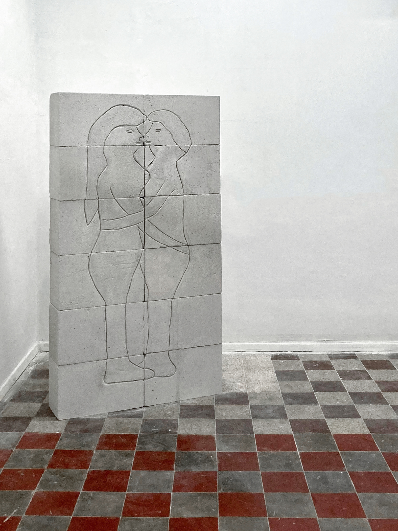 Untitled, 2021. AAC blocks, 170 cm