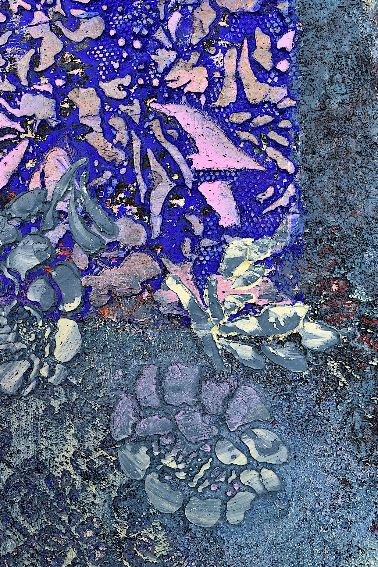  Kim Benson, detail: Field of Extreme Values, 2018, 64 x 46", oil on canvas