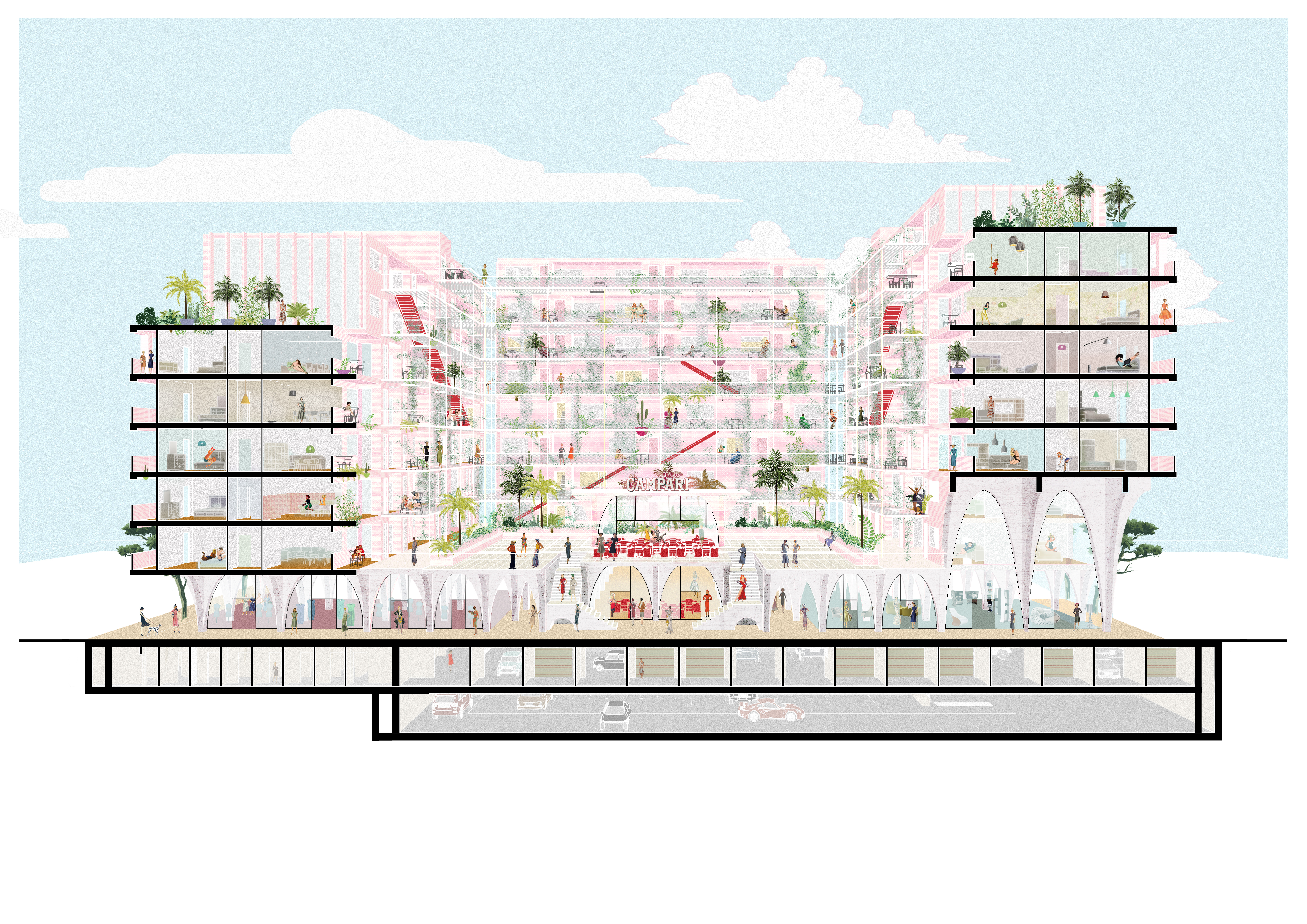 © false mirror office | la ville en rose | Milan, IT | 2017