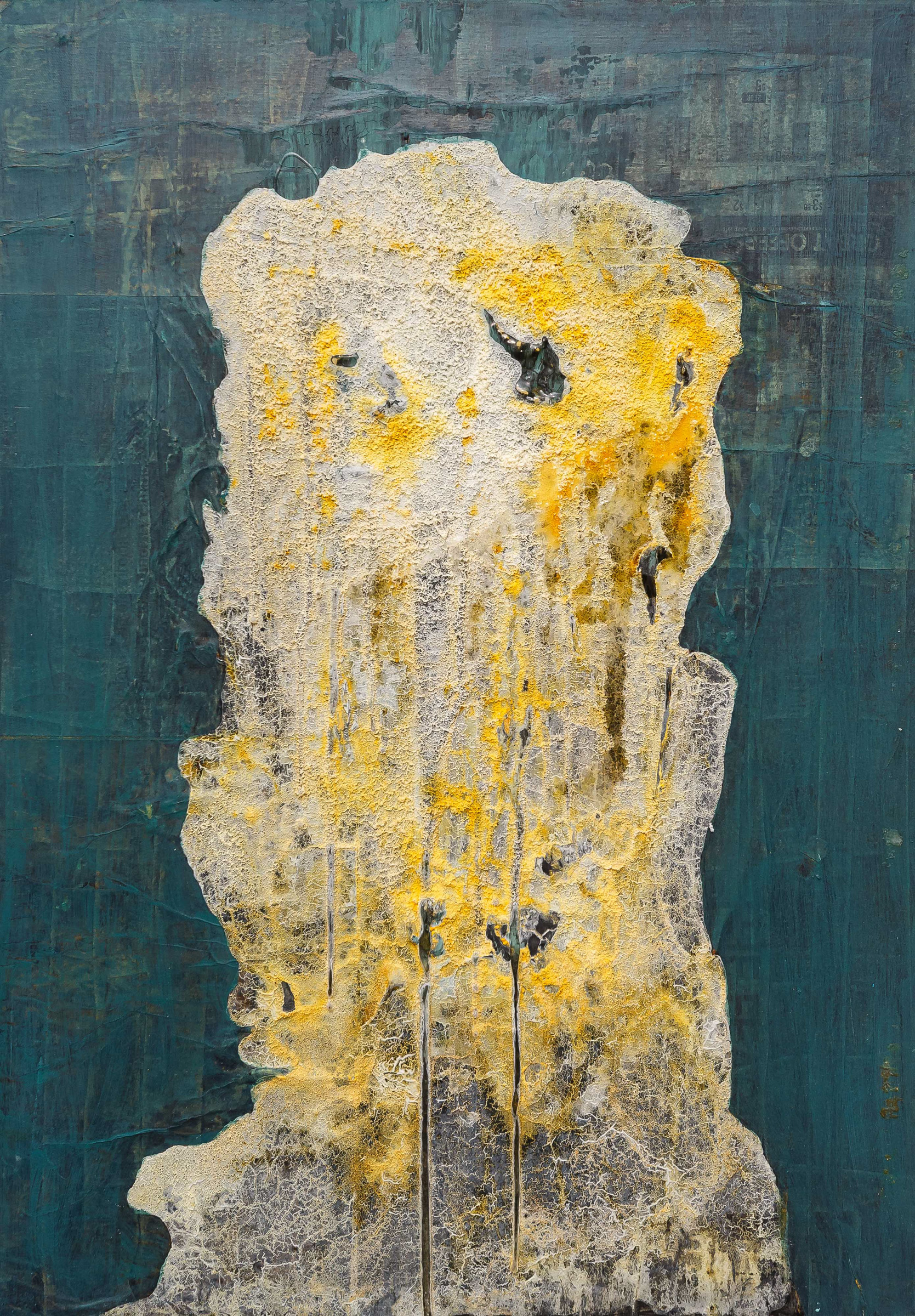 Strained | 2017 | Acrylic and Resin on Newspaper and Canvas | 60x40cm
