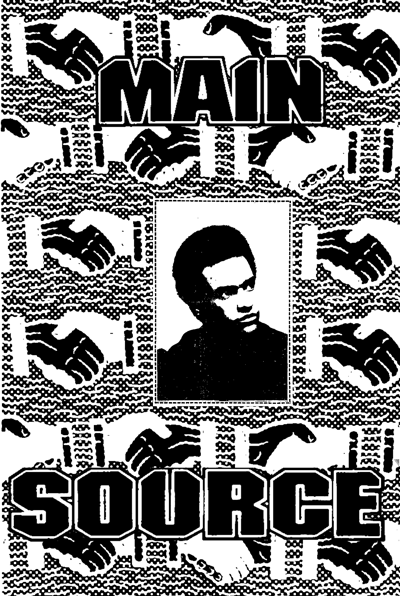 The People’s Voice - Main Source, 2019235cm x 350cmCollage and photographic images on paperHuey P. Newton, co-founder, chief ideologue and strategist of the Black Panther Party. Wrote the best-seller autobiography Revolutionary Suicide. In order to invoke hope & dignity. Main Source created a classic Hip Hop album, Breaking Atoms, where Nas made his debute on.
